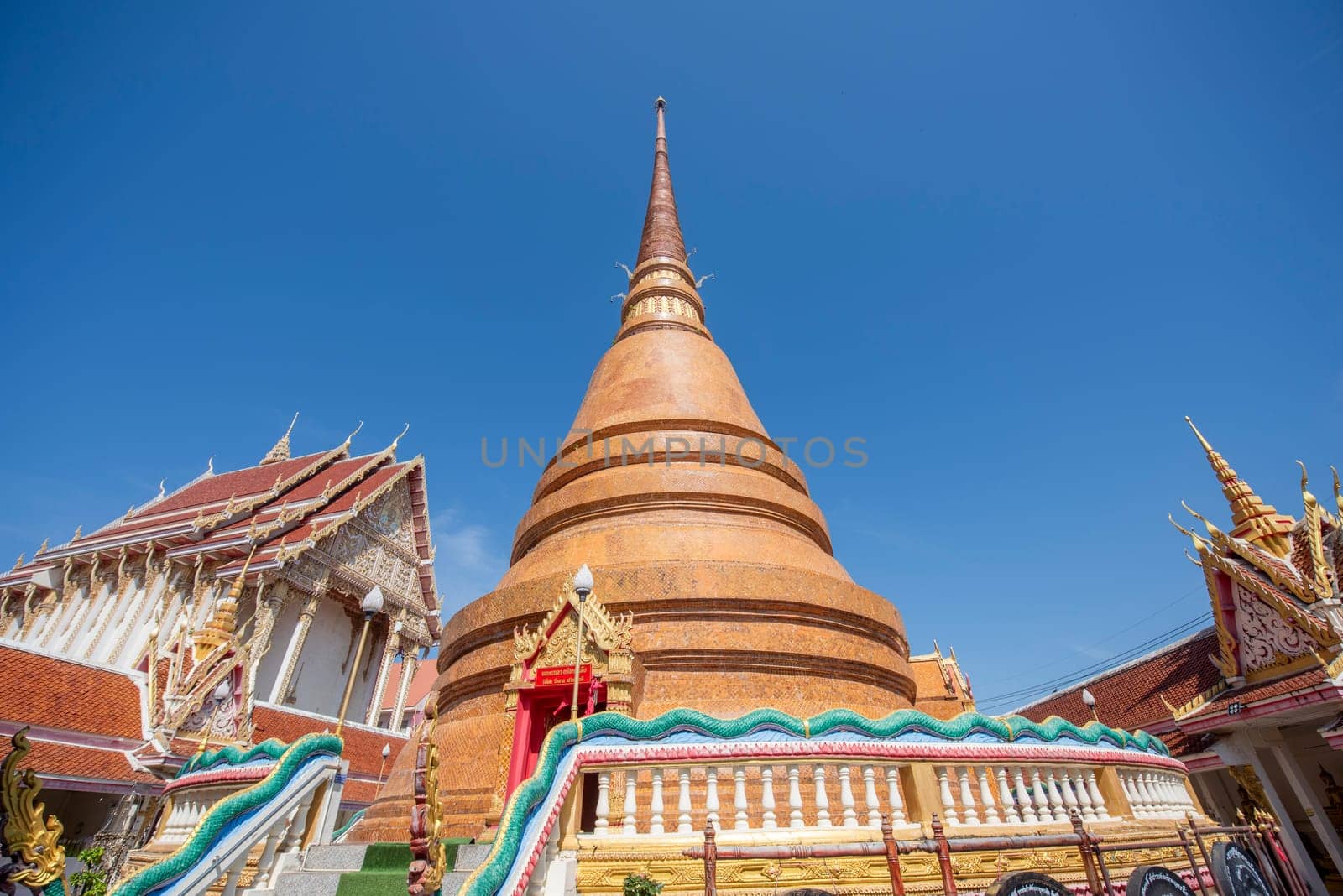 Wat That Chedi in City Centre of Khon Kaen and Province Khon Kaen in Thailand. Thailand, Khon Kaen, December, 5, 2024