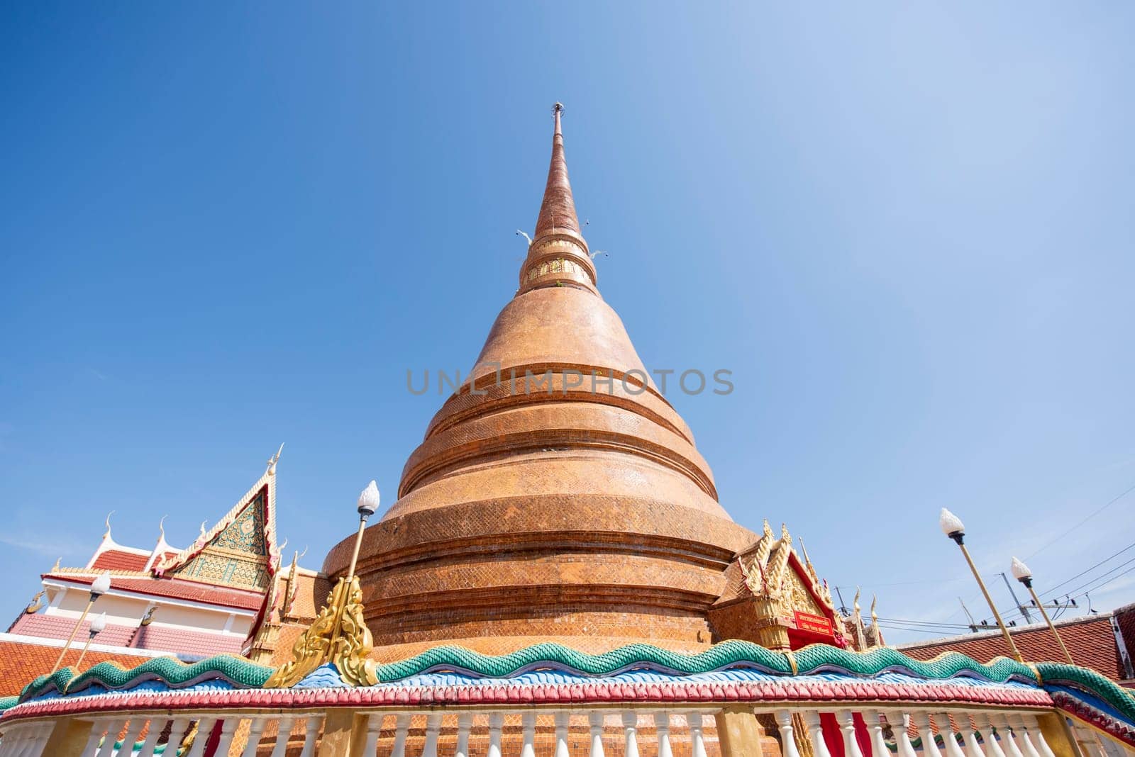 Wat That Chedi in City Centre of Khon Kaen and Province Khon Kaen in Thailand. Thailand, Khon Kaen, December, 5, 2024
