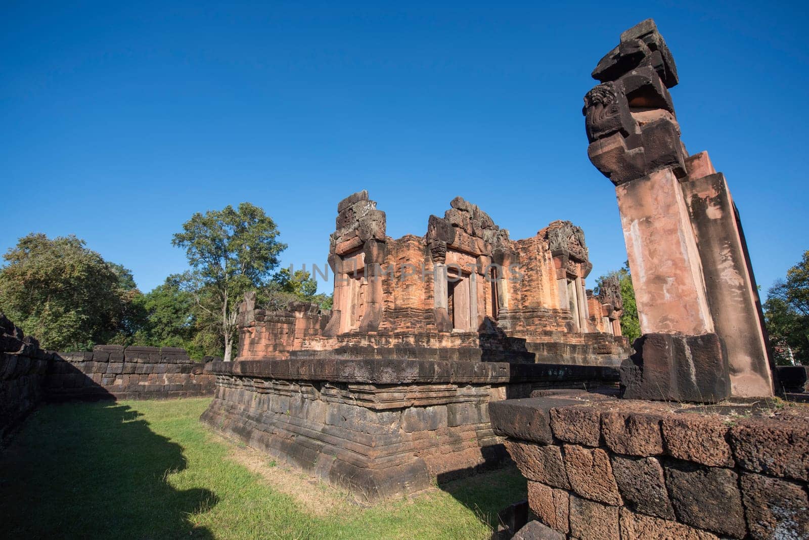 The Khmer Temple Ruins of Prasat Puay Noi in the Province of Khon Kaen in Thailand. Thailand, Khon Kaen, December, 8, 2024