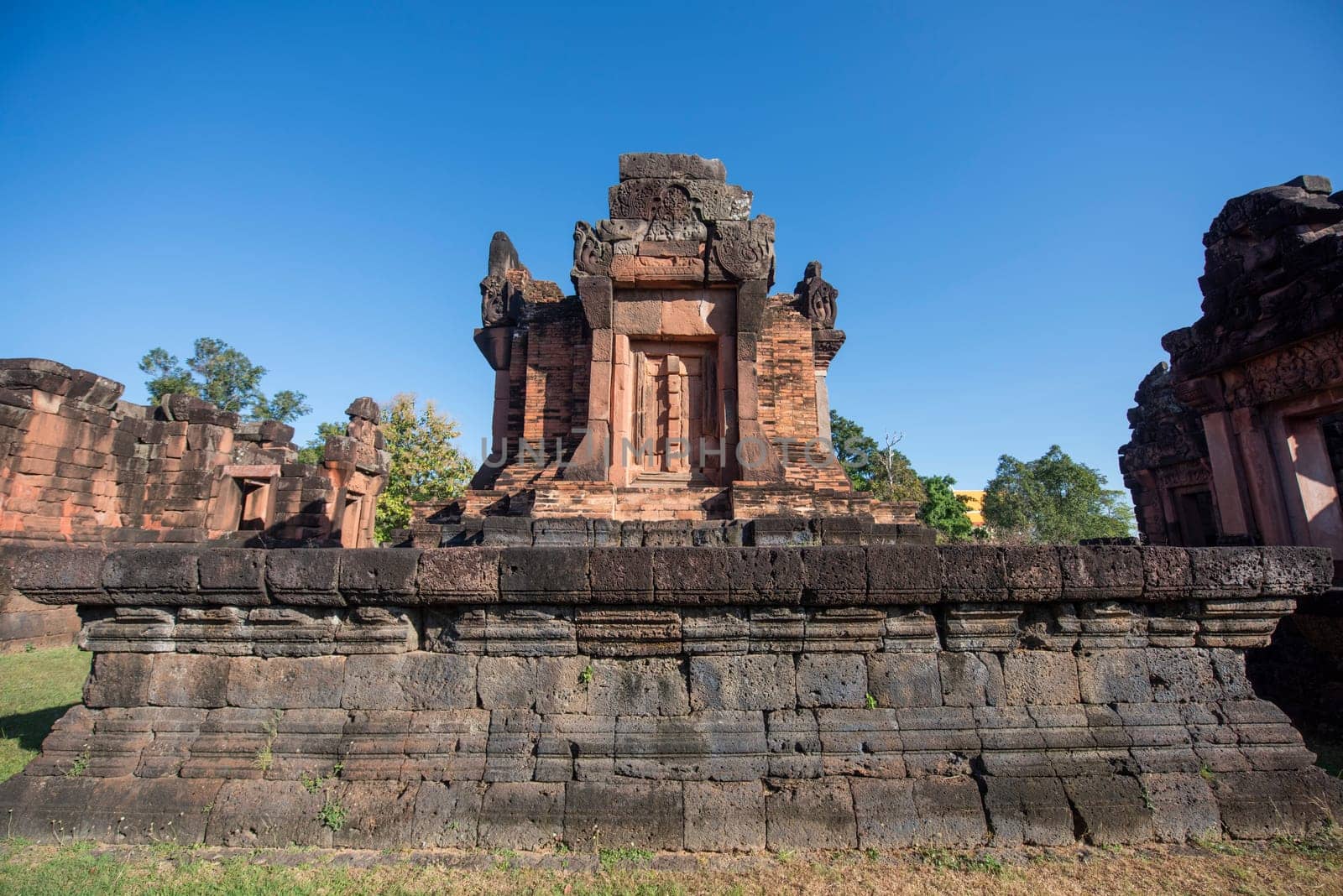 The Khmer Temple Ruins of Prasat Puay Noi in the Province of Khon Kaen in Thailand. Thailand, Khon Kaen, December, 8, 2024