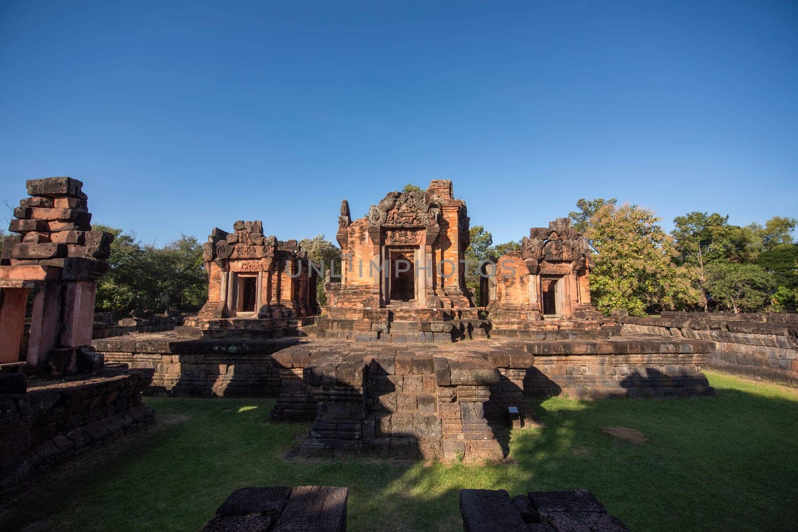 The Khmer Temple Ruins of Prasat Puay Noi in the Province of Khon Kaen in Thailand. Thailand, Khon Kaen, December, 8, 2024