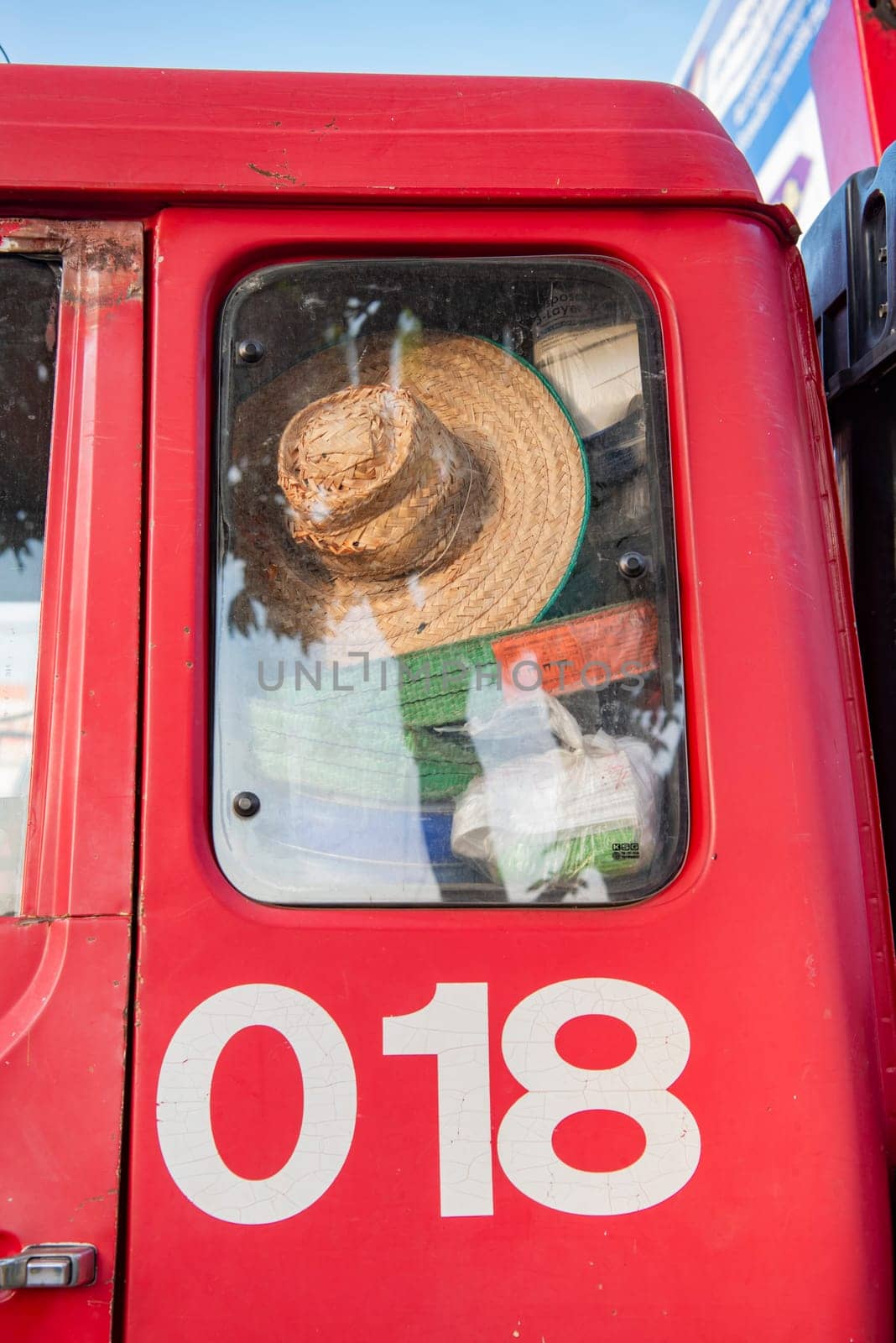 Fire Department Engine Truck in City Centre of Khon Kaen and Province Khon Kaen in Thailand. Thailand, Khon Kaen, December, 8, 2024