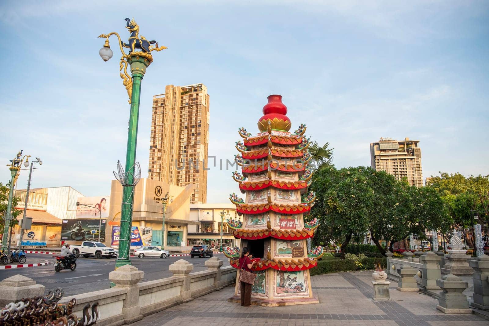 Park at City Pillar Shrine in City Centre of Khon Kaen and Province Khon Kaen in Thailand. Thailand, Khon Kaen, December, 8, 2024