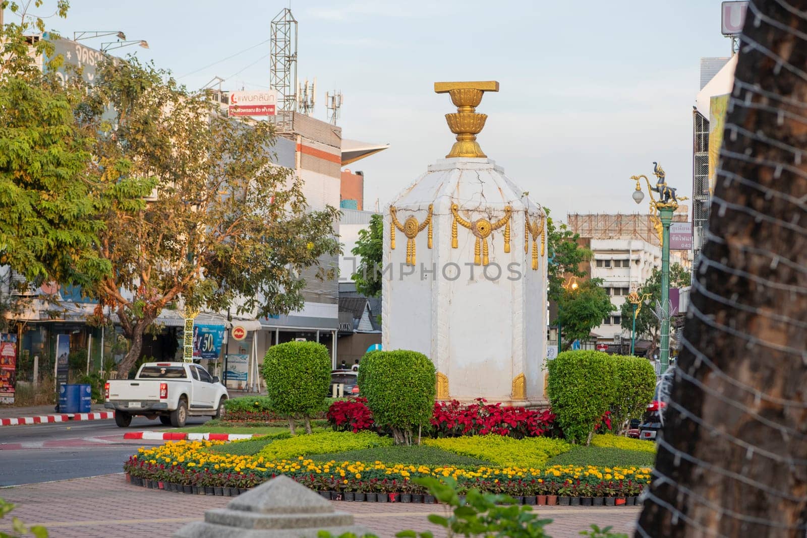 Park at City Pillar Shrine in City Centre of Khon Kaen and Province Khon Kaen in Thailand. Thailand, Khon Kaen, December, 8, 2024