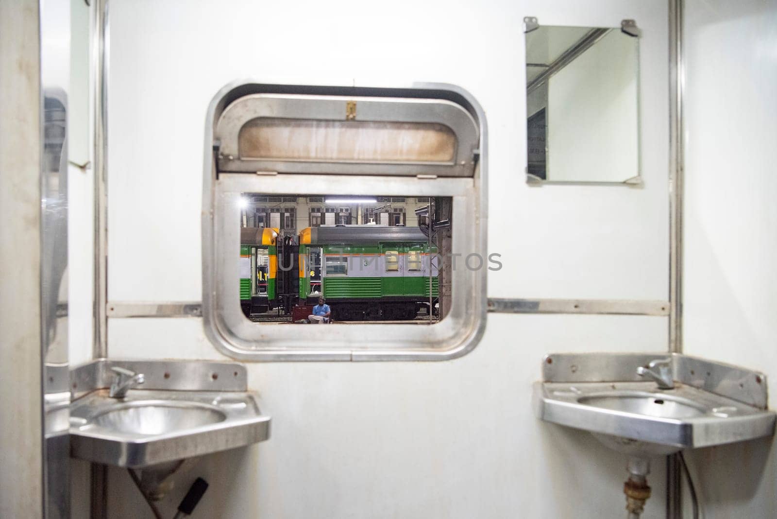 a Train with fresh water in the Hua Lamphong Railway Station in Bangkok in Thailand.  Thailand, Bangkok, November, 4, 2024.