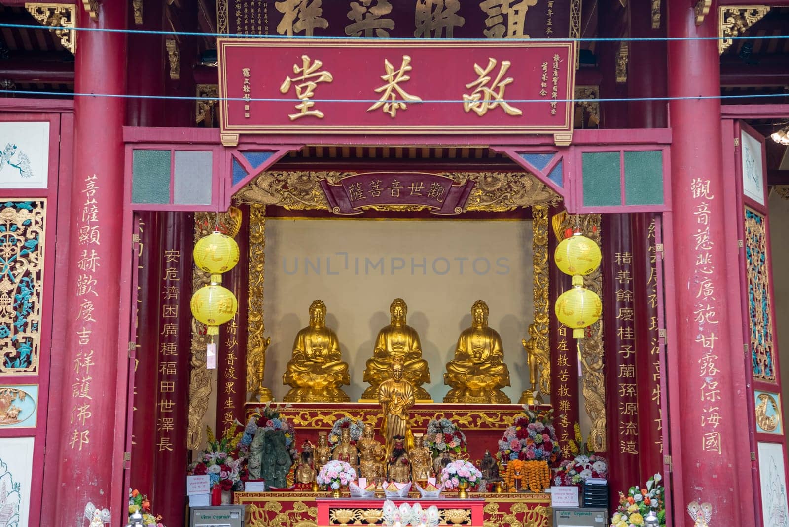 Kwong Siew Shrine or Canton Shrine in China Town in City of Bangkok in Thailand.  Thailand, Bangkok, November, 6, 2024.