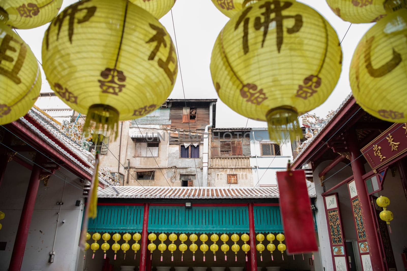 Kwong Siew Shrine or Canton Shrine in China Town in City of Bangkok in Thailand.  Thailand, Bangkok, November, 6, 2024.