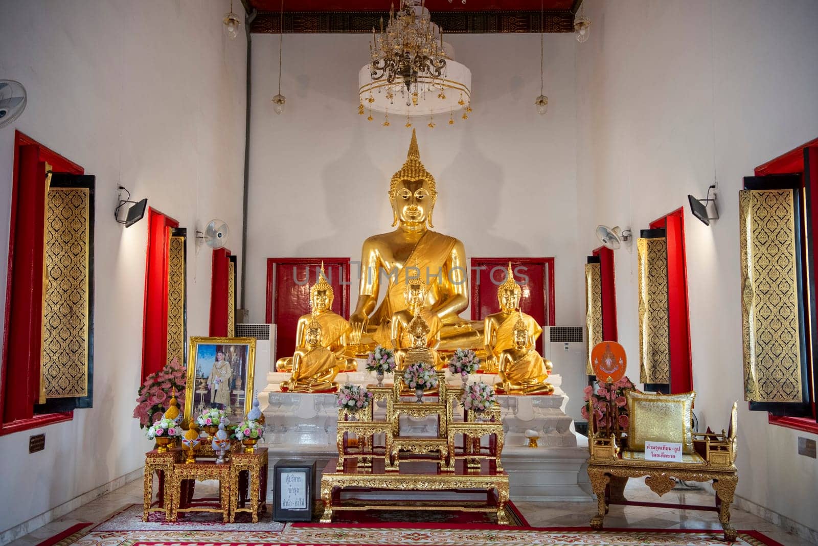 Wat Maha Phruettharam Worawihan in Bang Rak in City of Bangkok in Thailand.  Thailand, Bangkok, November, 6, 2024.