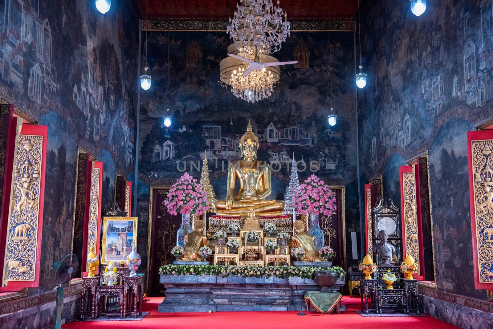 Wat Maha Phruettharam Worawihan in Bang Rak in City of Bangkok in Thailand.  Thailand, Bangkok, November, 6, 2024.