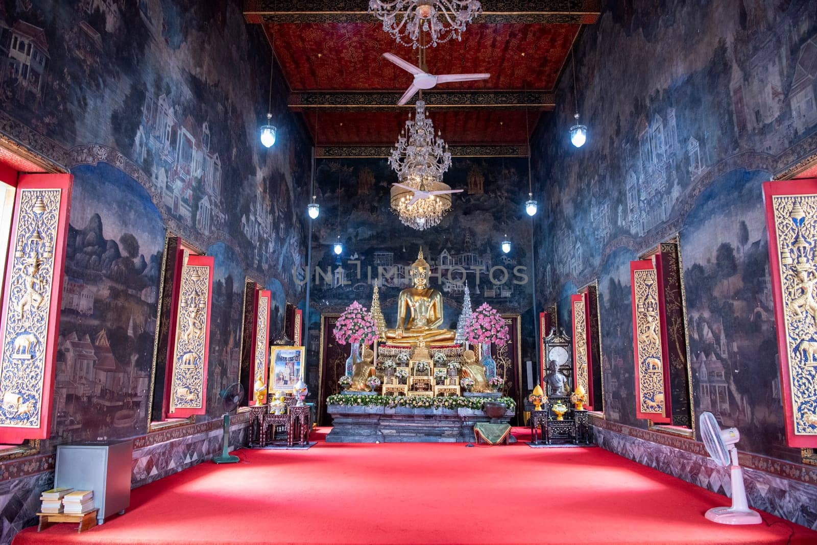 Wat Maha Phruettharam Worawihan in Bang Rak in City of Bangkok in Thailand.  Thailand, Bangkok, November, 6, 2024.