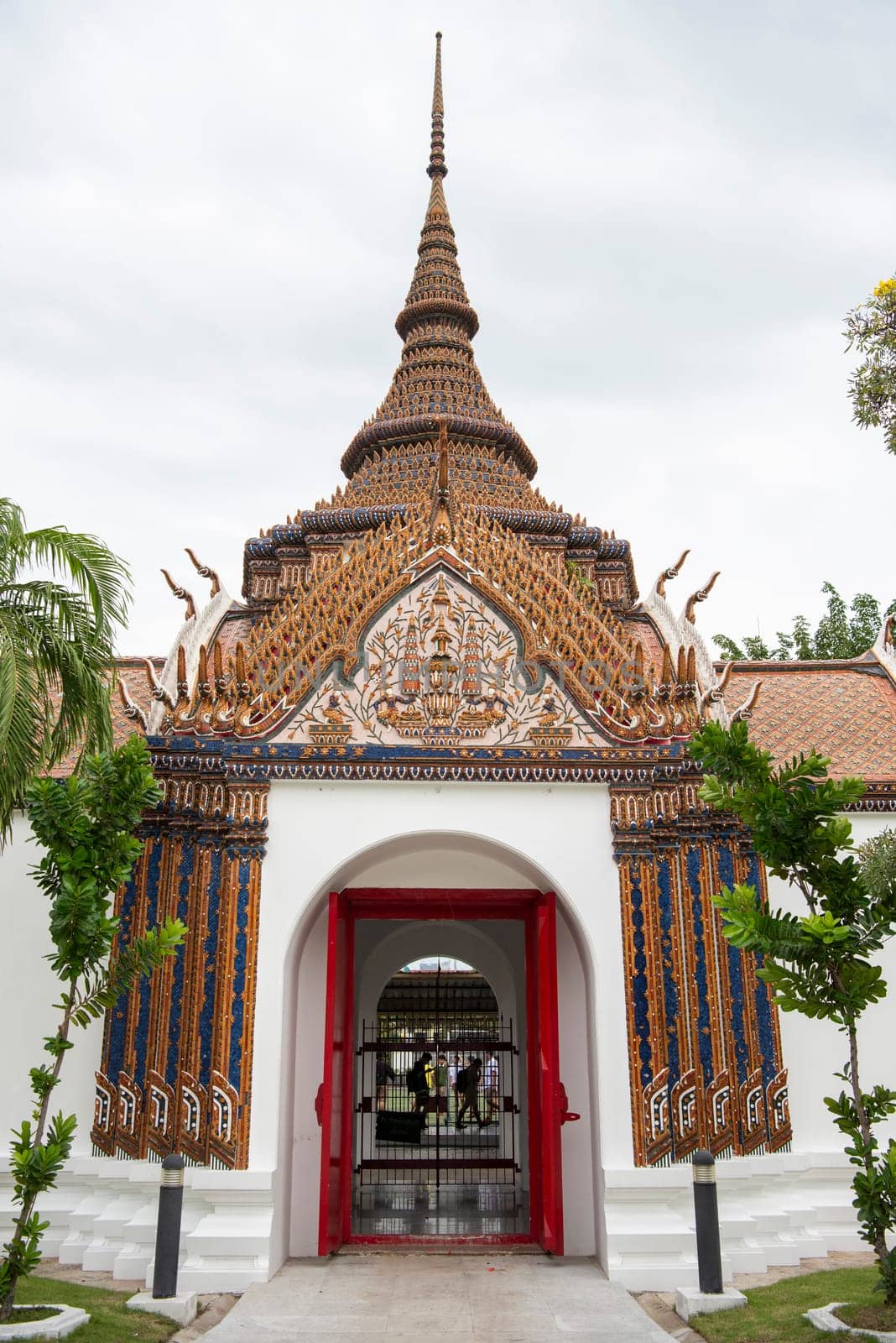Gate of Wat Thepsirintrawat Ratchaworawihan in City of Bangkok in Thailand.  Thailand, Bangkok, November, 6, 2024.