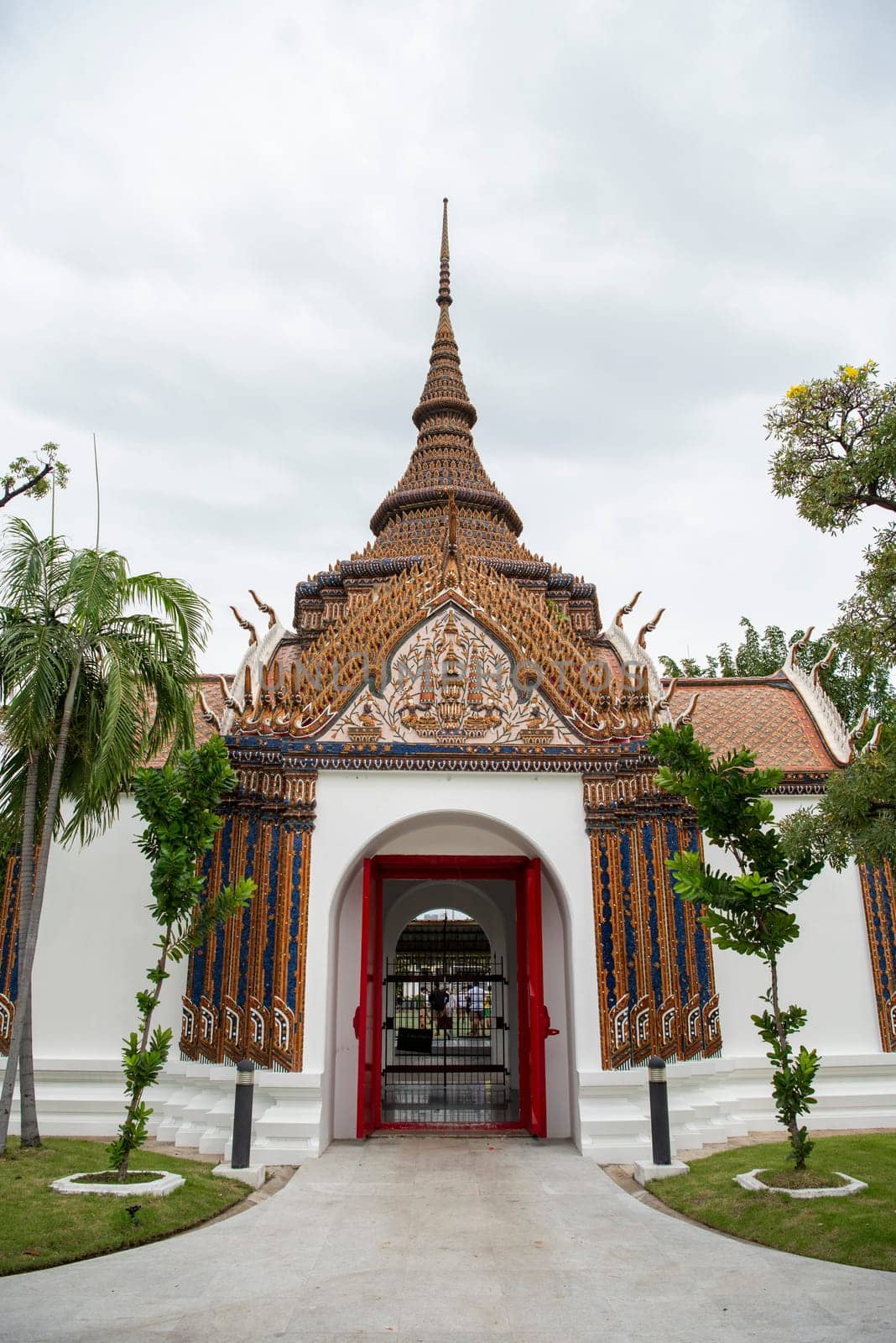 Gate of Wat Thepsirintrawat Ratchaworawihan in City of Bangkok in Thailand.  Thailand, Bangkok, November, 6, 2024.