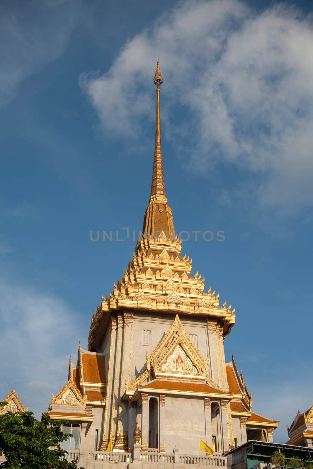 Wat Traimit in Chinatown in the City of Bangkok in Thailand.  Thailand, Bangkok, November, 6, 2024.