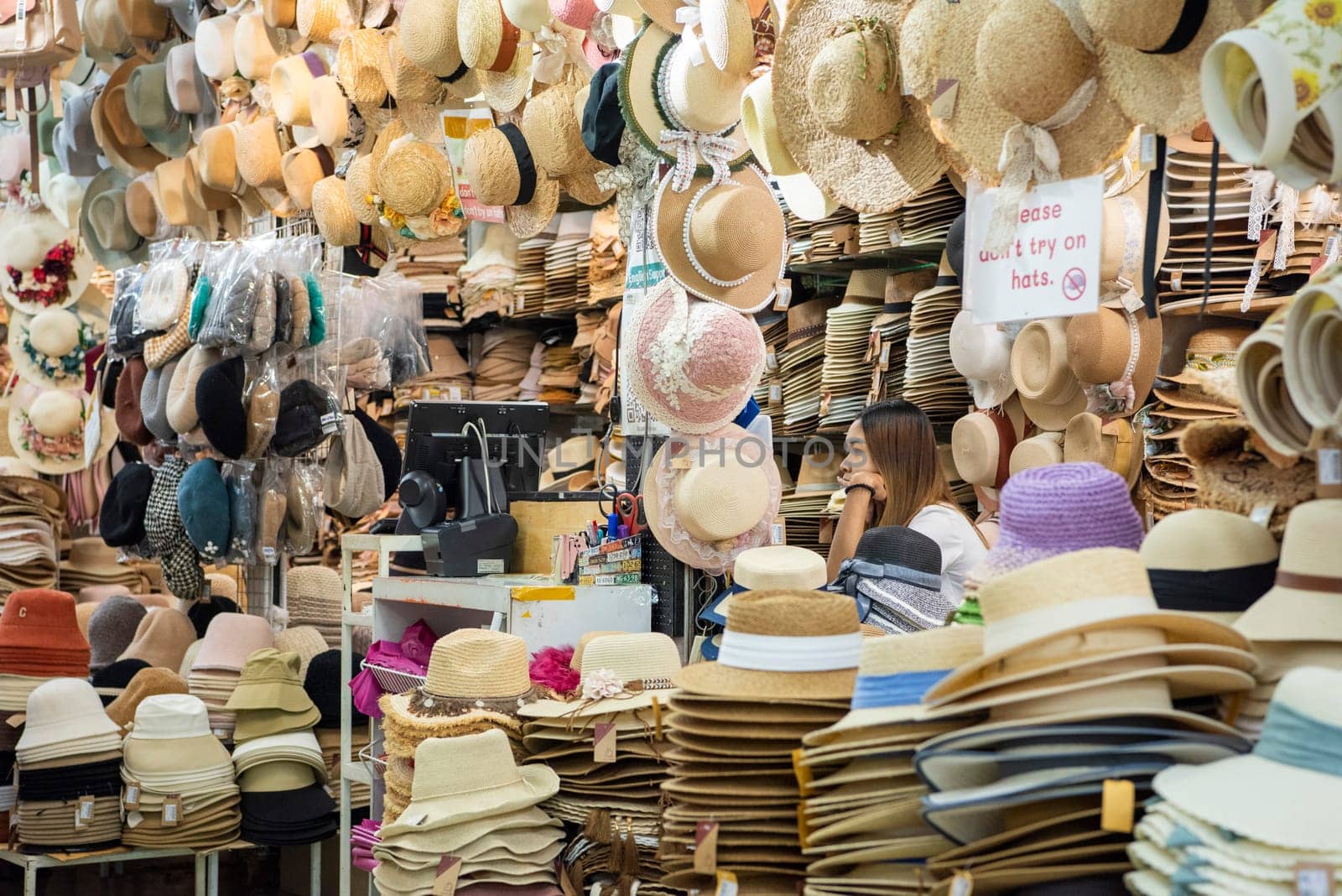 Hut at Sampheng Market Line in the City of Bangkok in Thailand.  Thailand, Bangkok, November, 7, 2024.