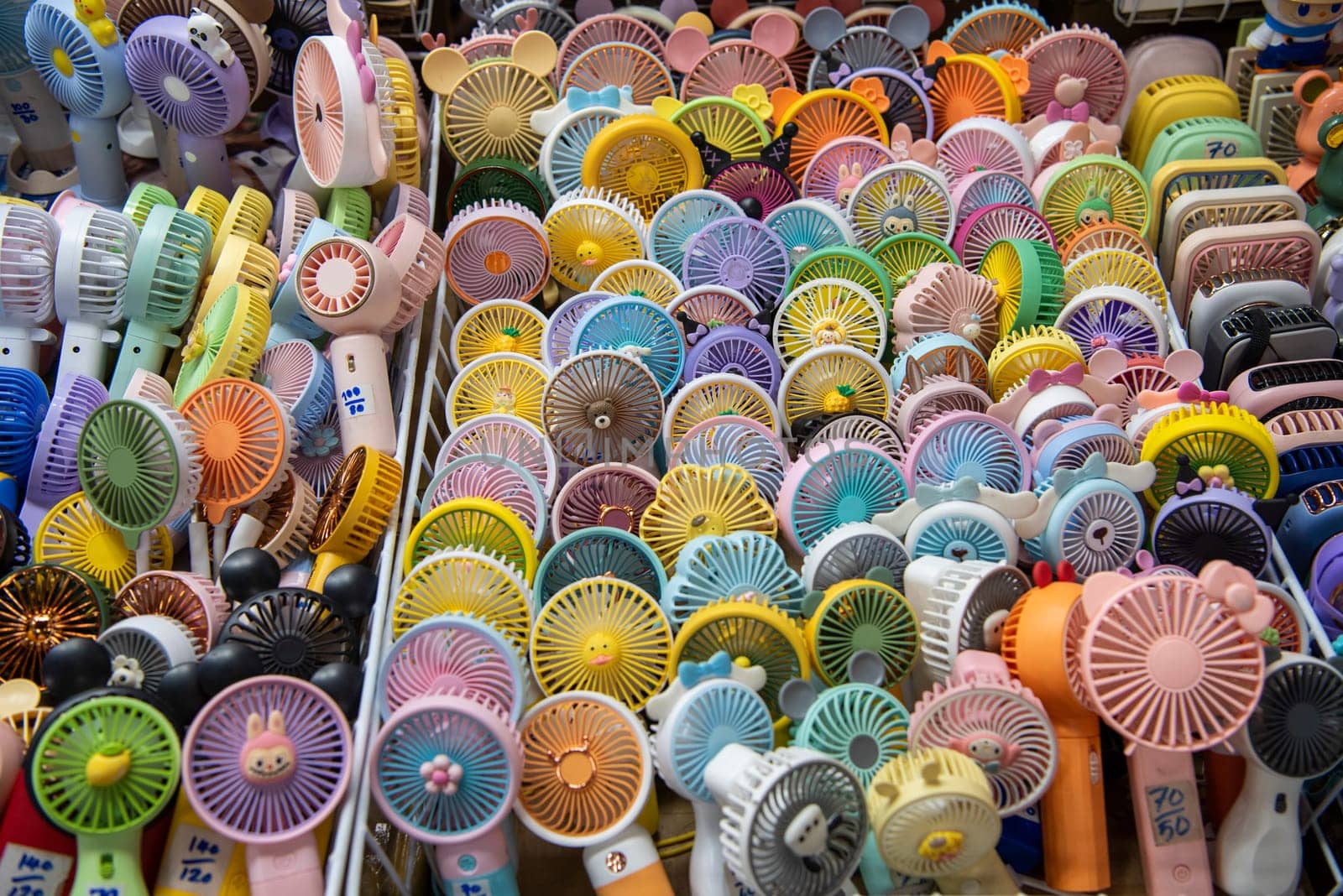 small fan at Sampheng Market Line in the City of Bangkok in Thailand.  Thailand, Bangkok, November, 7, 2024.