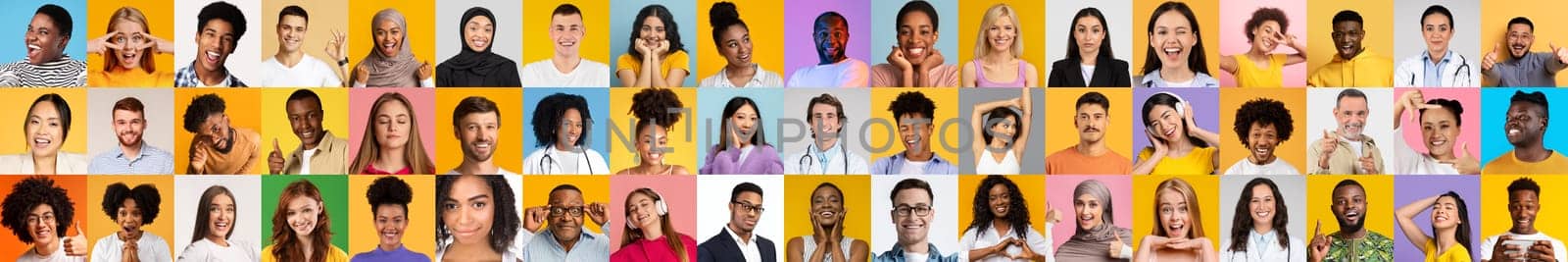 A colorful collage features diverse individuals showcasing joy and personal expression.