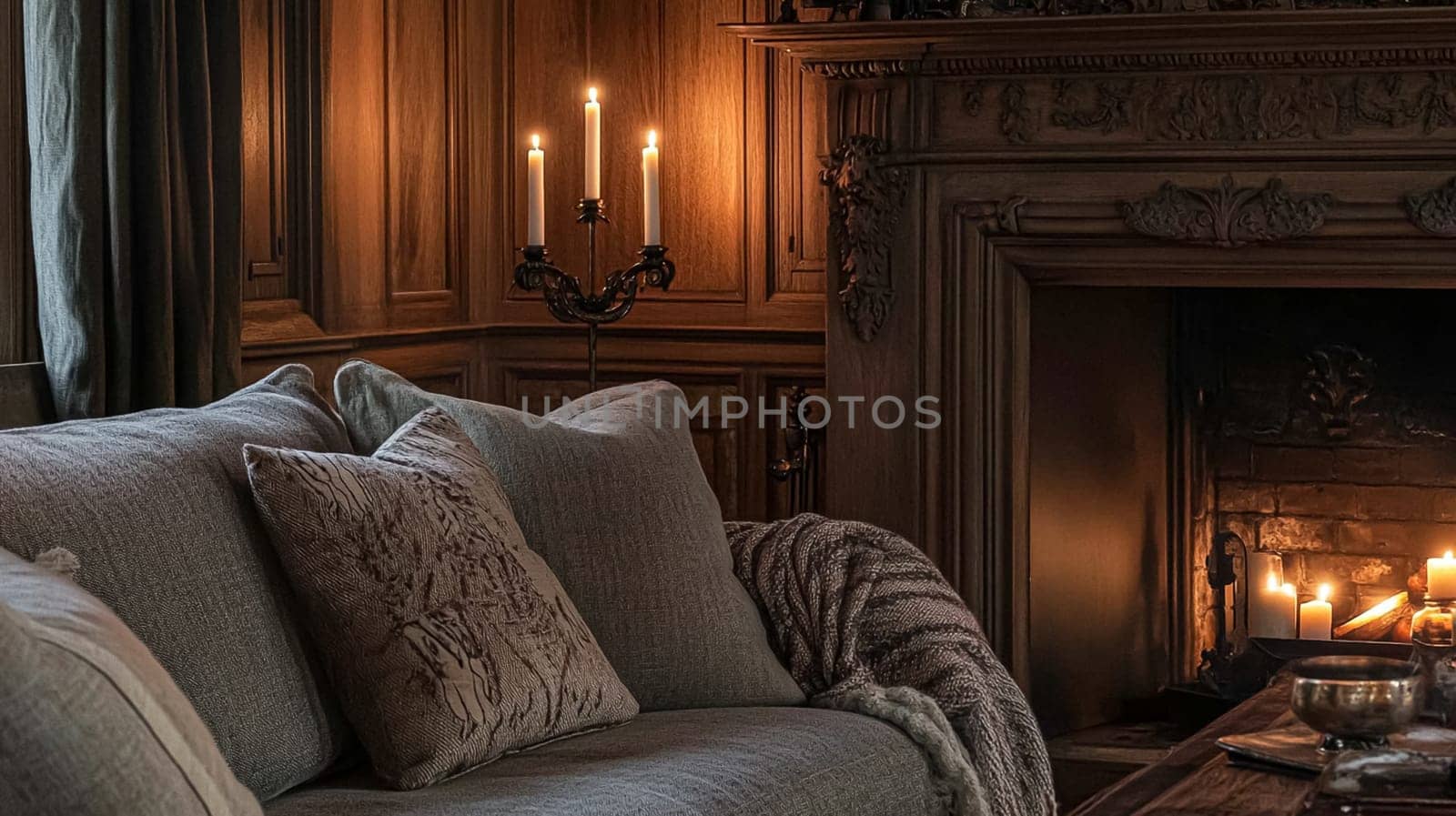 Refined English interiors with soft neutral tones, botanical art, fresh florals, classic panelled walls, and elegant furnishings for a feminine yet timeless home atmosphere