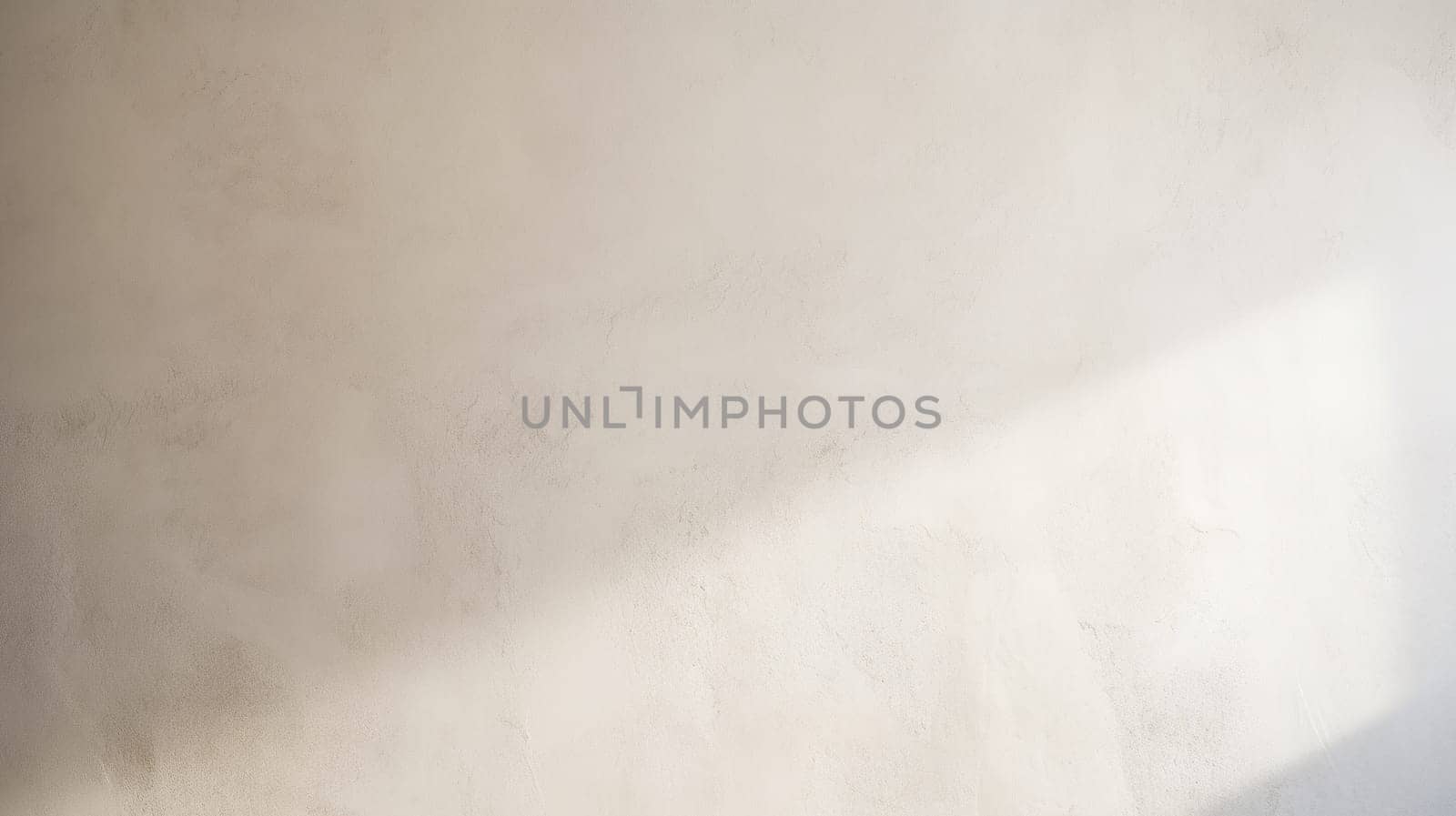 Sunlight streaming onto a white plaster wall. Created using AI Generated technology and image editing software.
