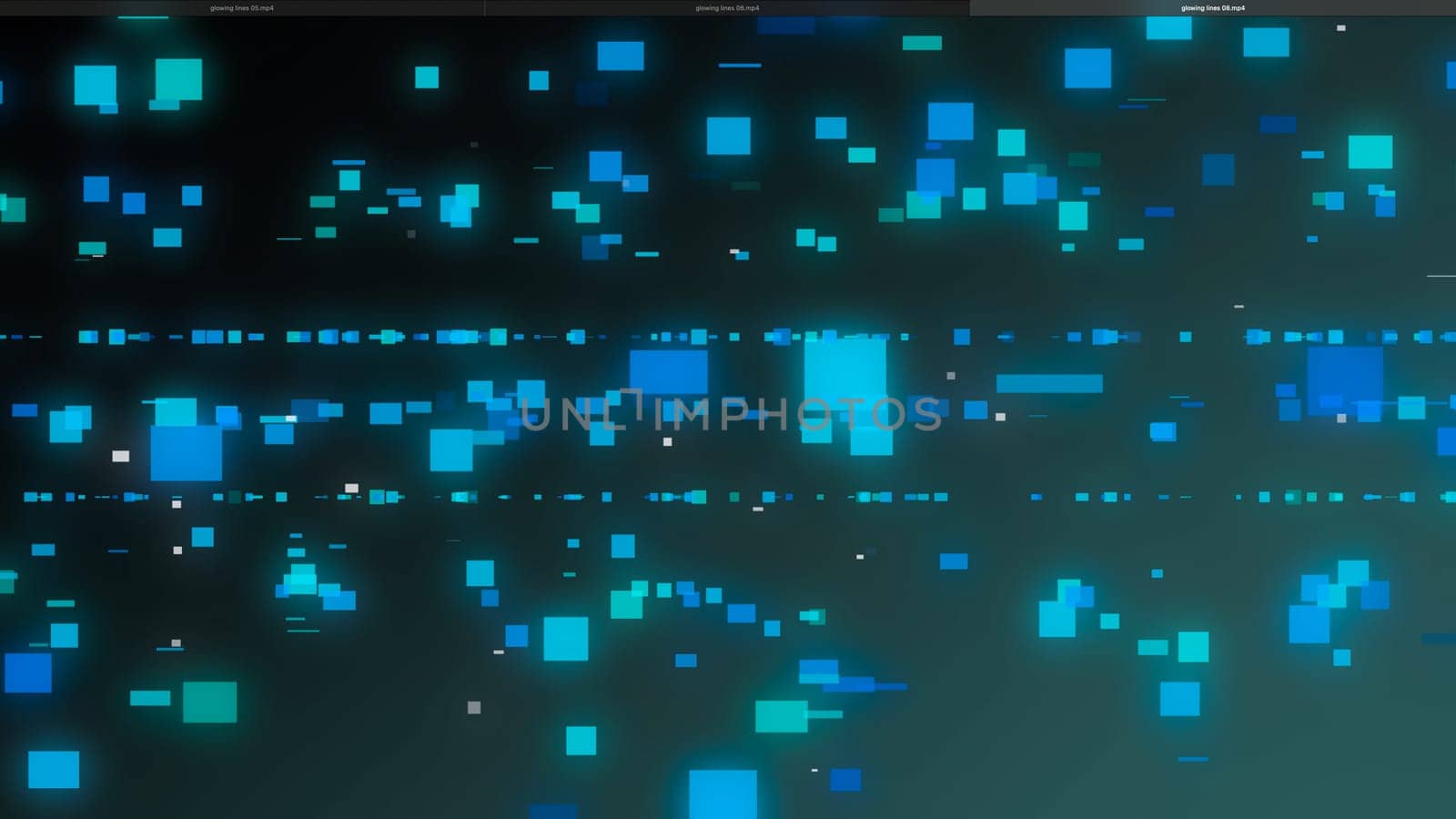 Digital Data Visualization themed around captivating Blue Pixels.