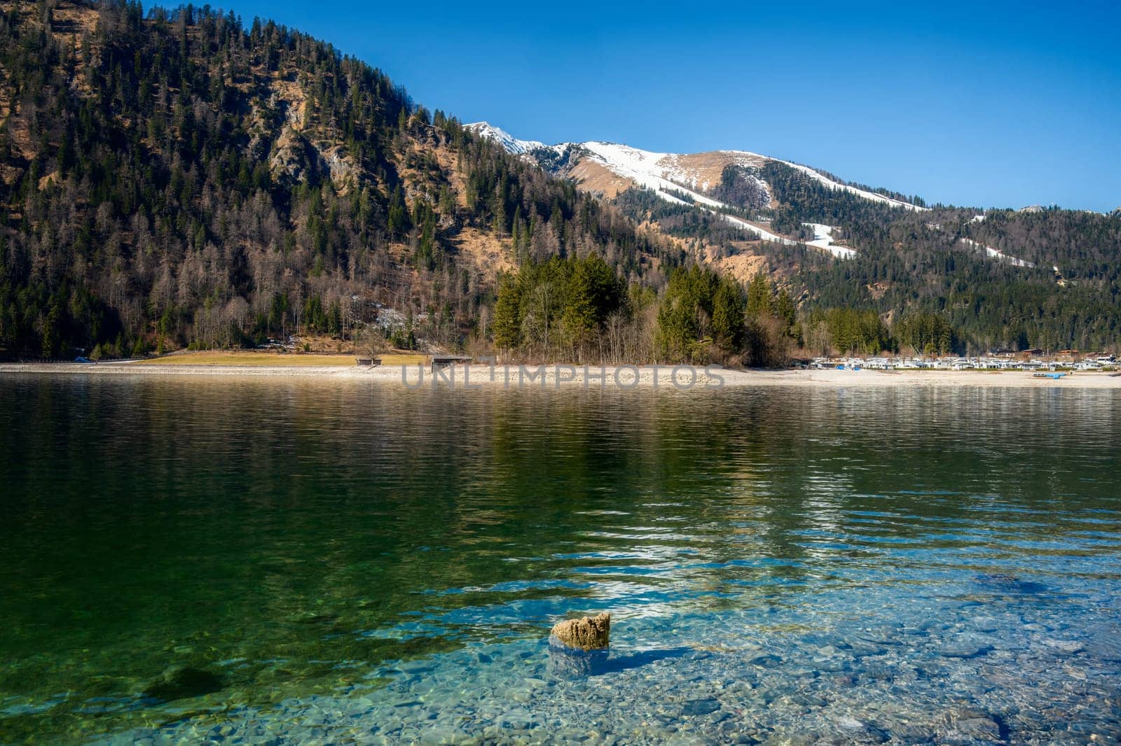 Landscape with the idyllic Lake Achensee in Austria
