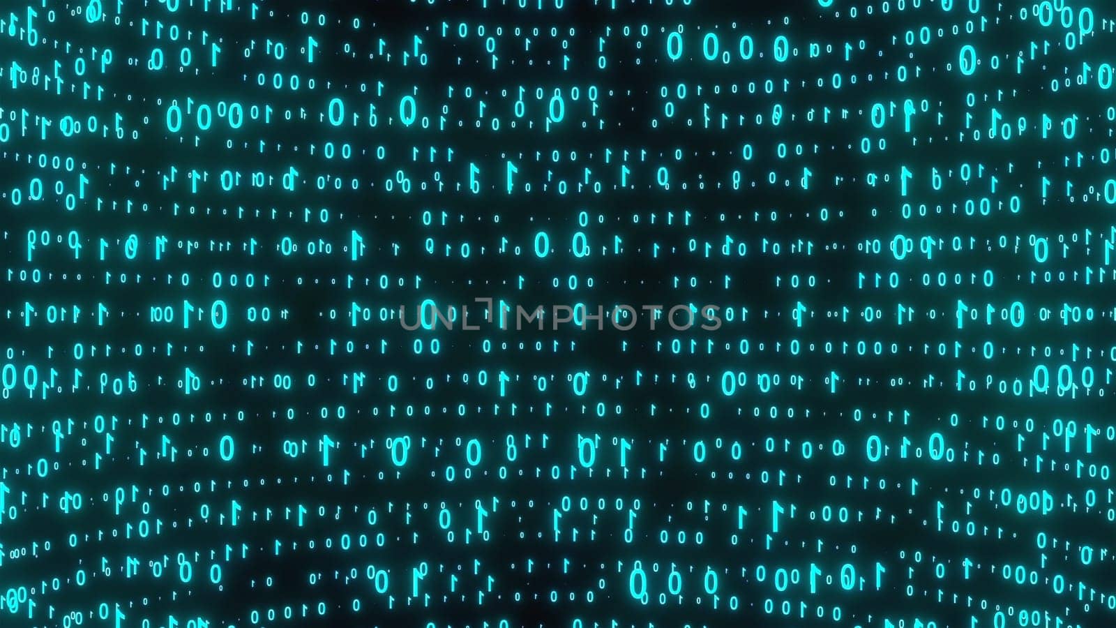 Abstract Digital Numbers. Computer generated 3d render