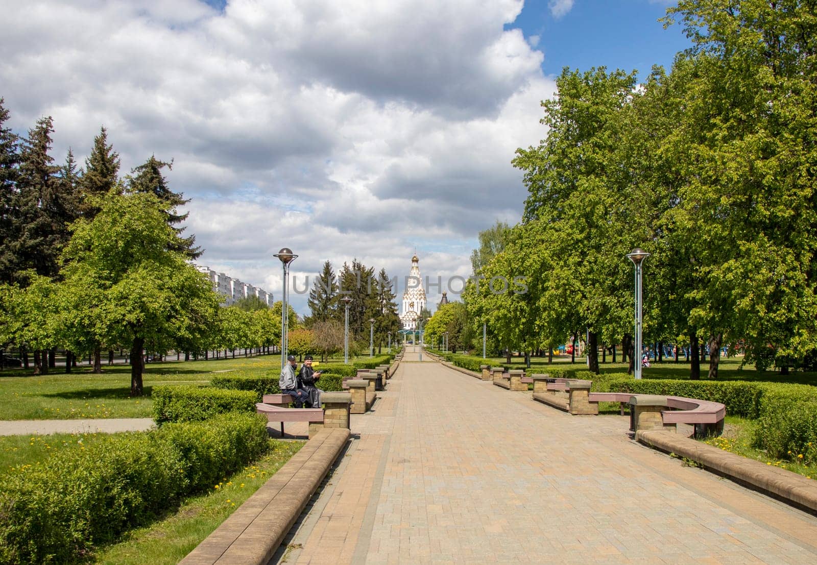 05.05.2025 - Minsk, Belarus. Shot of the church of all saints