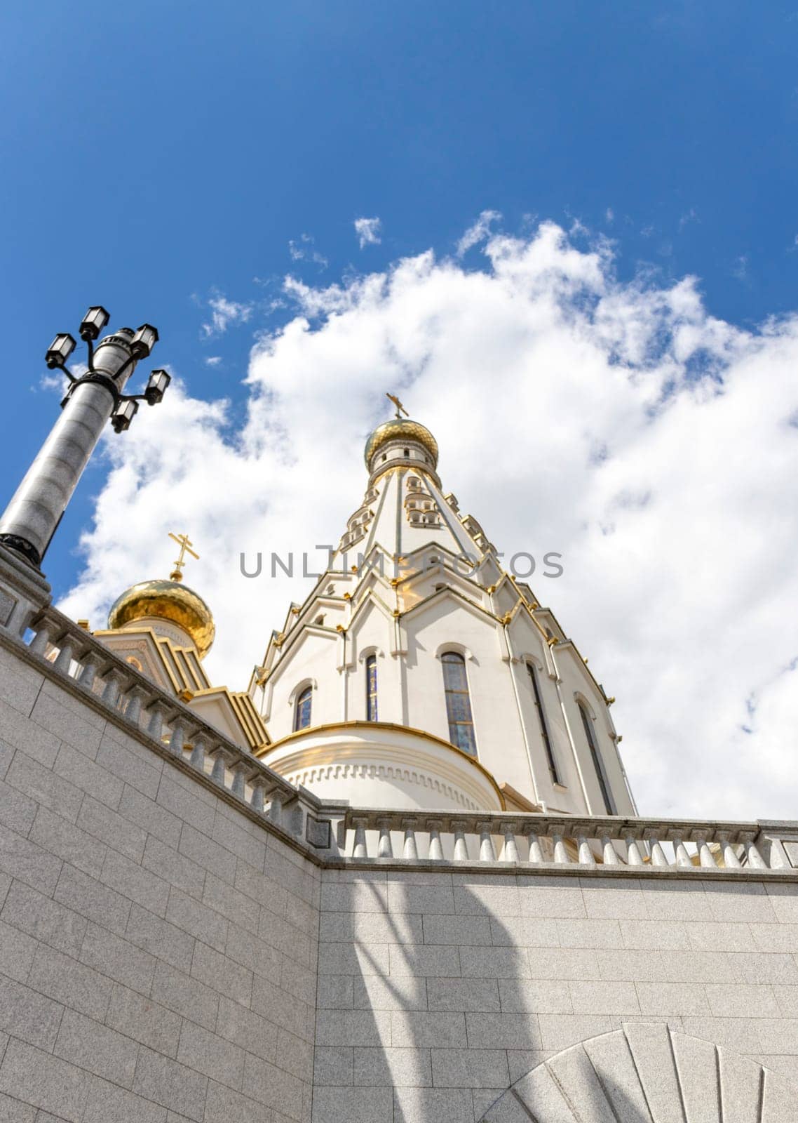 Shot of the domes of the orthodox church.
