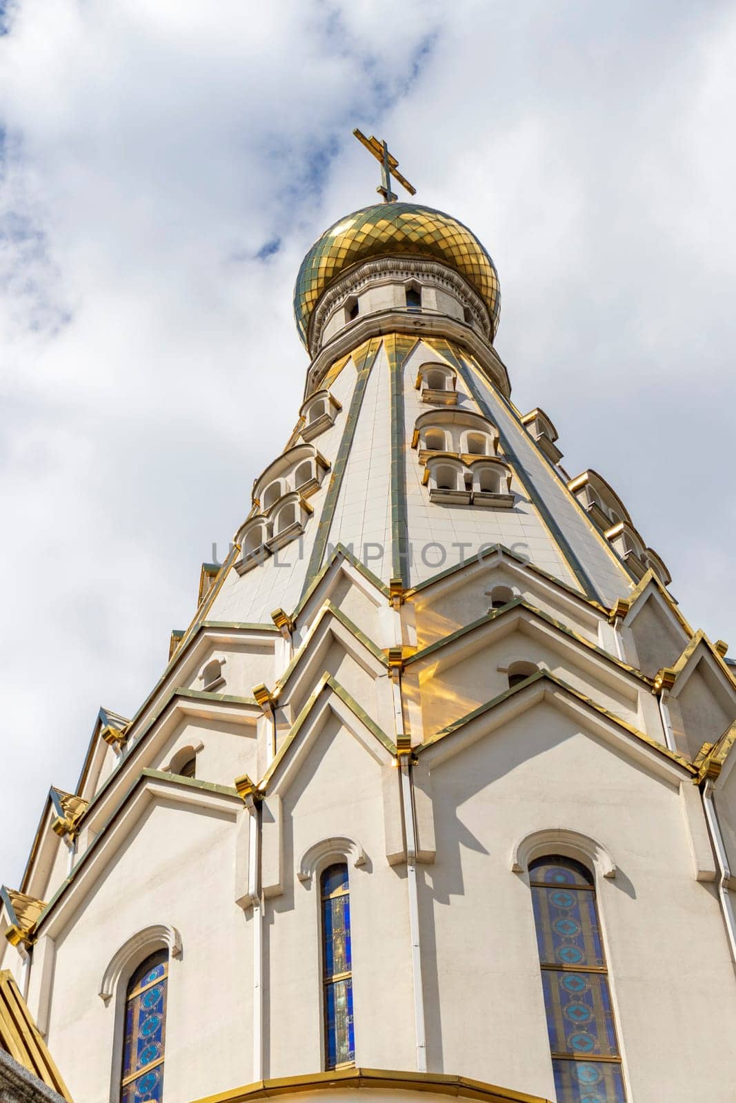 Shot of the domes of the orthodox church.