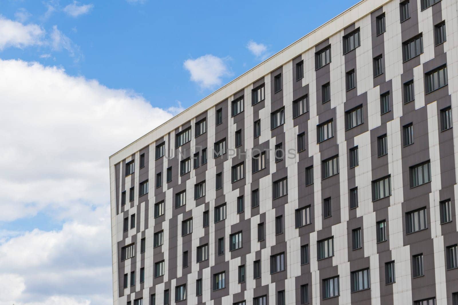 Facade of the urban, modern building