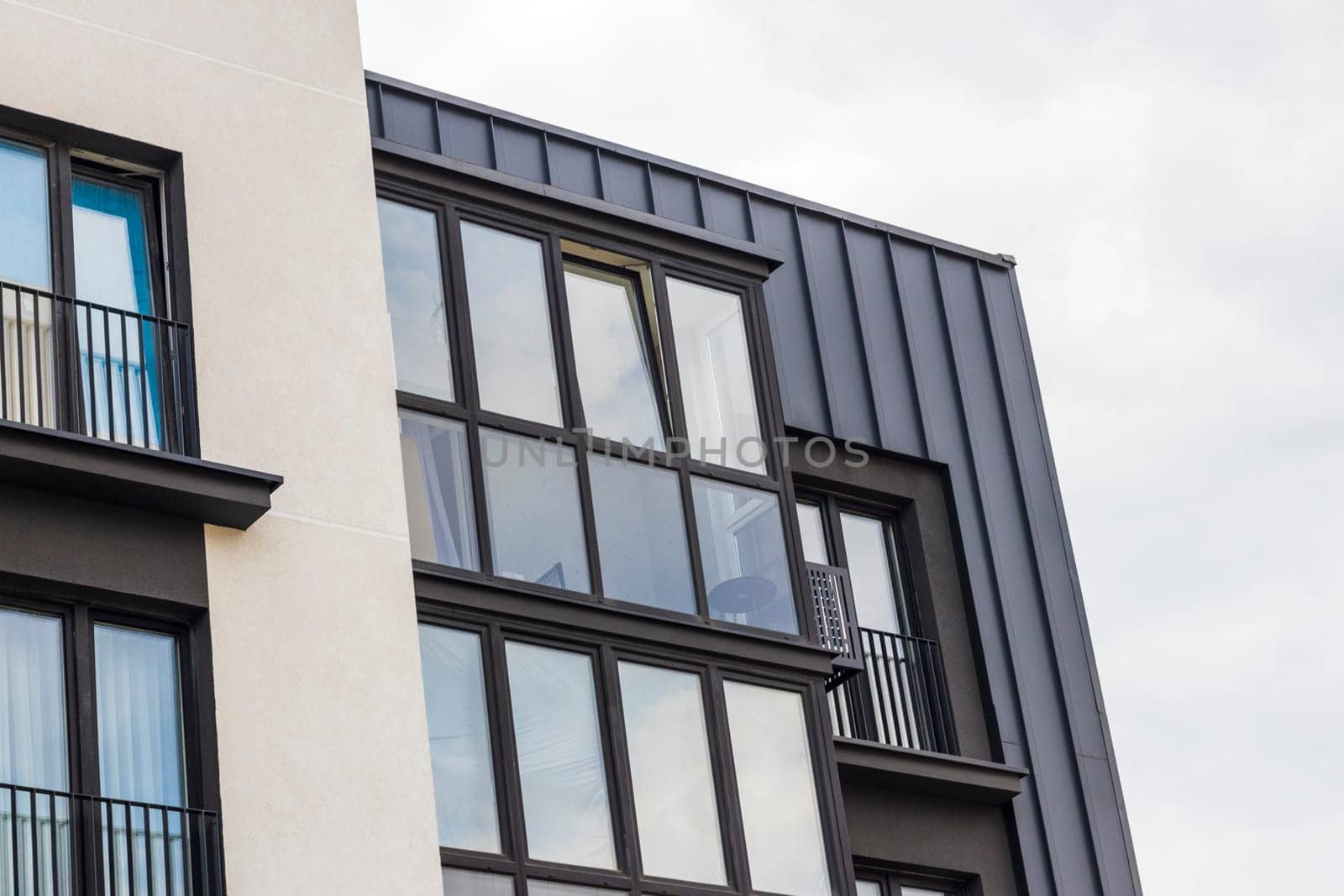 Facade of the urban, modern building