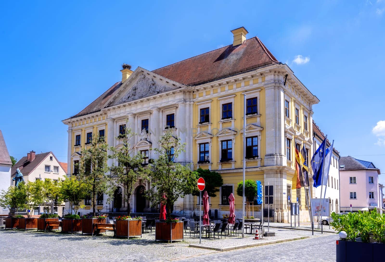 Historic town hall of Lauingen (Bavaria, Germany)