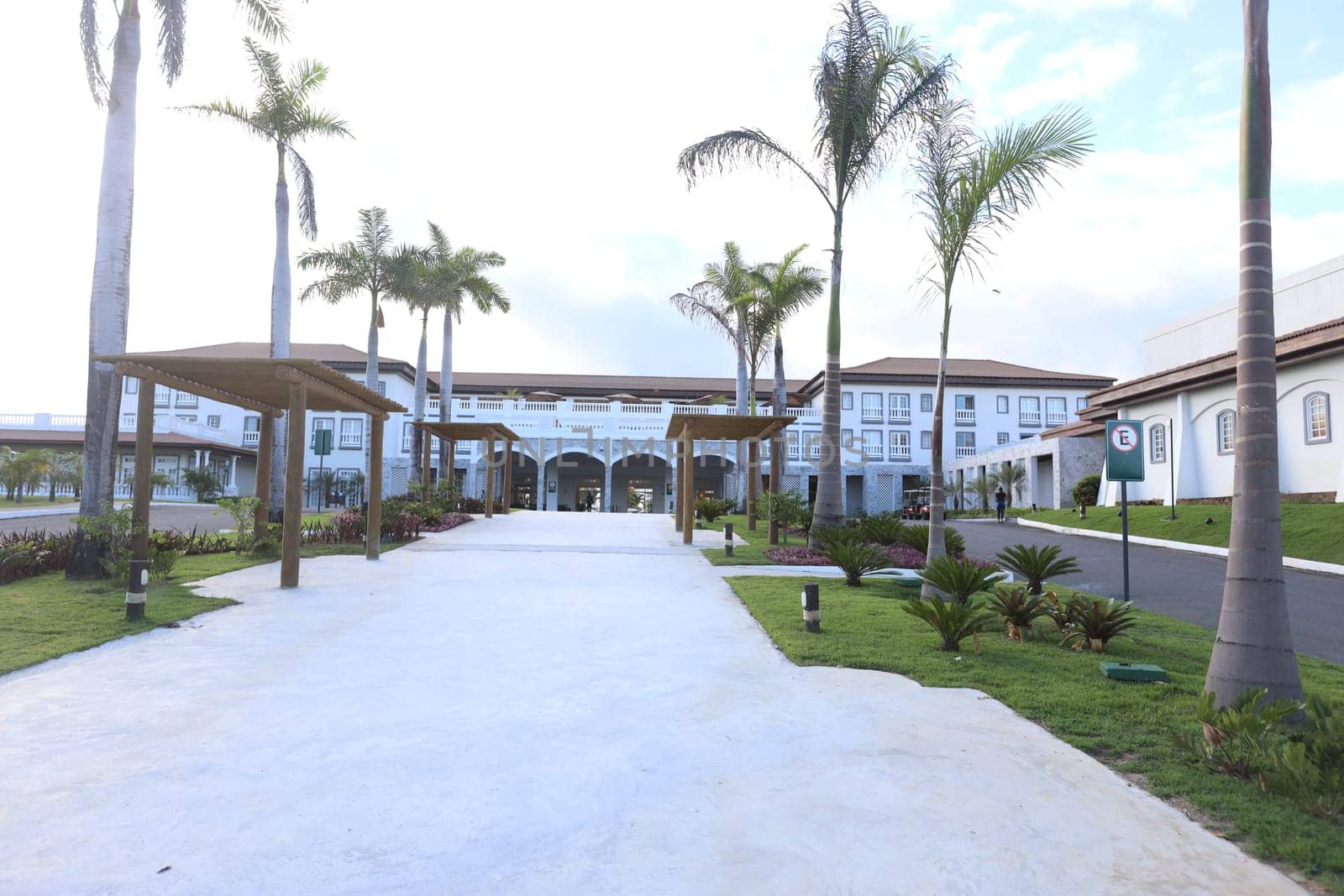 mata de sao joao, bahia, brazil - march 19, 2025: view of the Sol Grand Premium hotel in the Costa da Sauipe hotel complex in Bahia.

