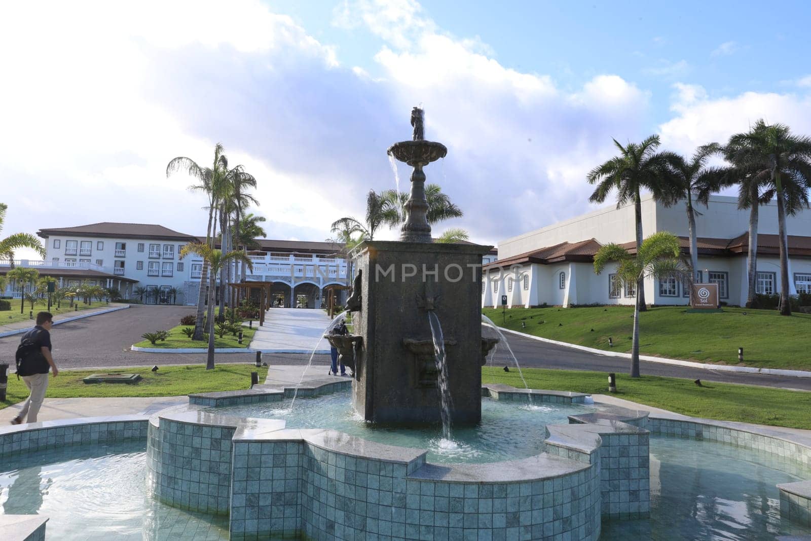 mata de sao joao, bahia, brazil - march 19, 2025: view of the Sol Grand Premium hotel in the Costa da Sauipe hotel complex in Bahia.
