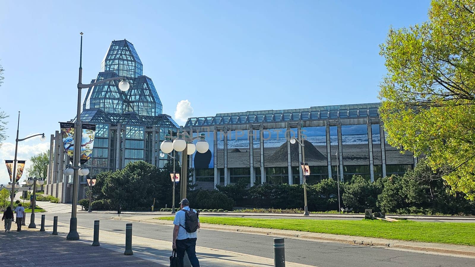 Ottawa, ON Canada - 05.14.2025: National Gallery of Canada Architectural Marvel in Ottawa, Ontario, Canada. Urban Landscape.