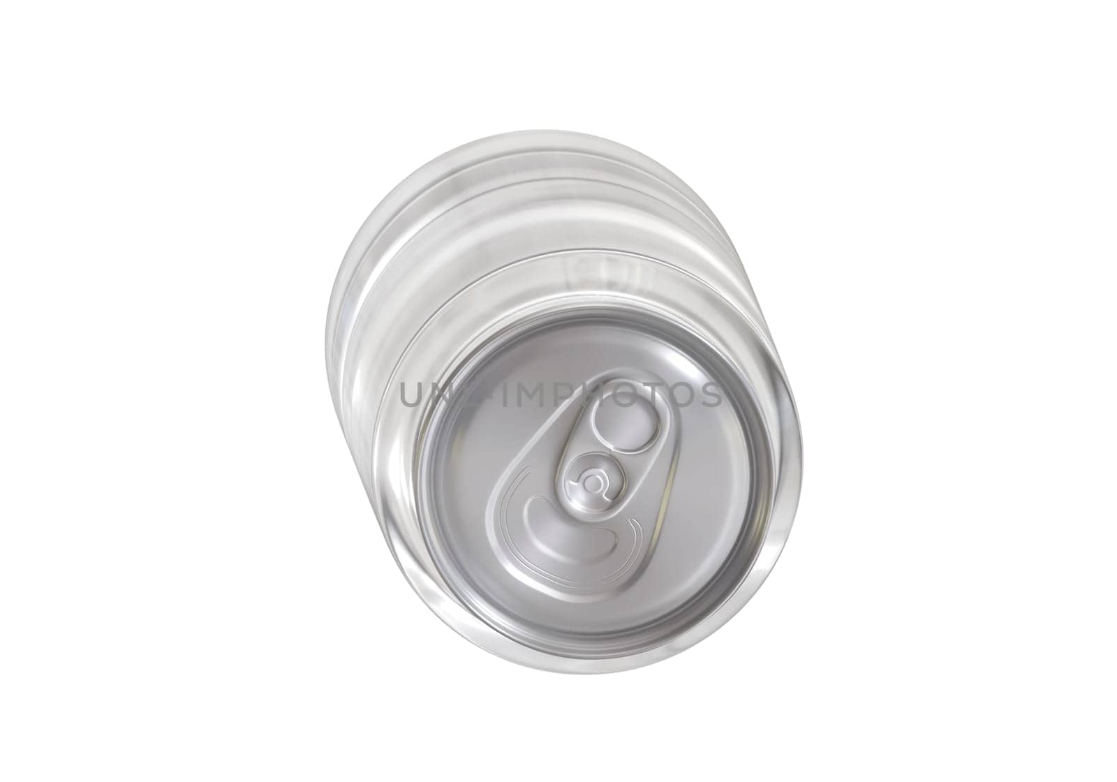 Mockup of transparent aluminum bottle with liquid without logo