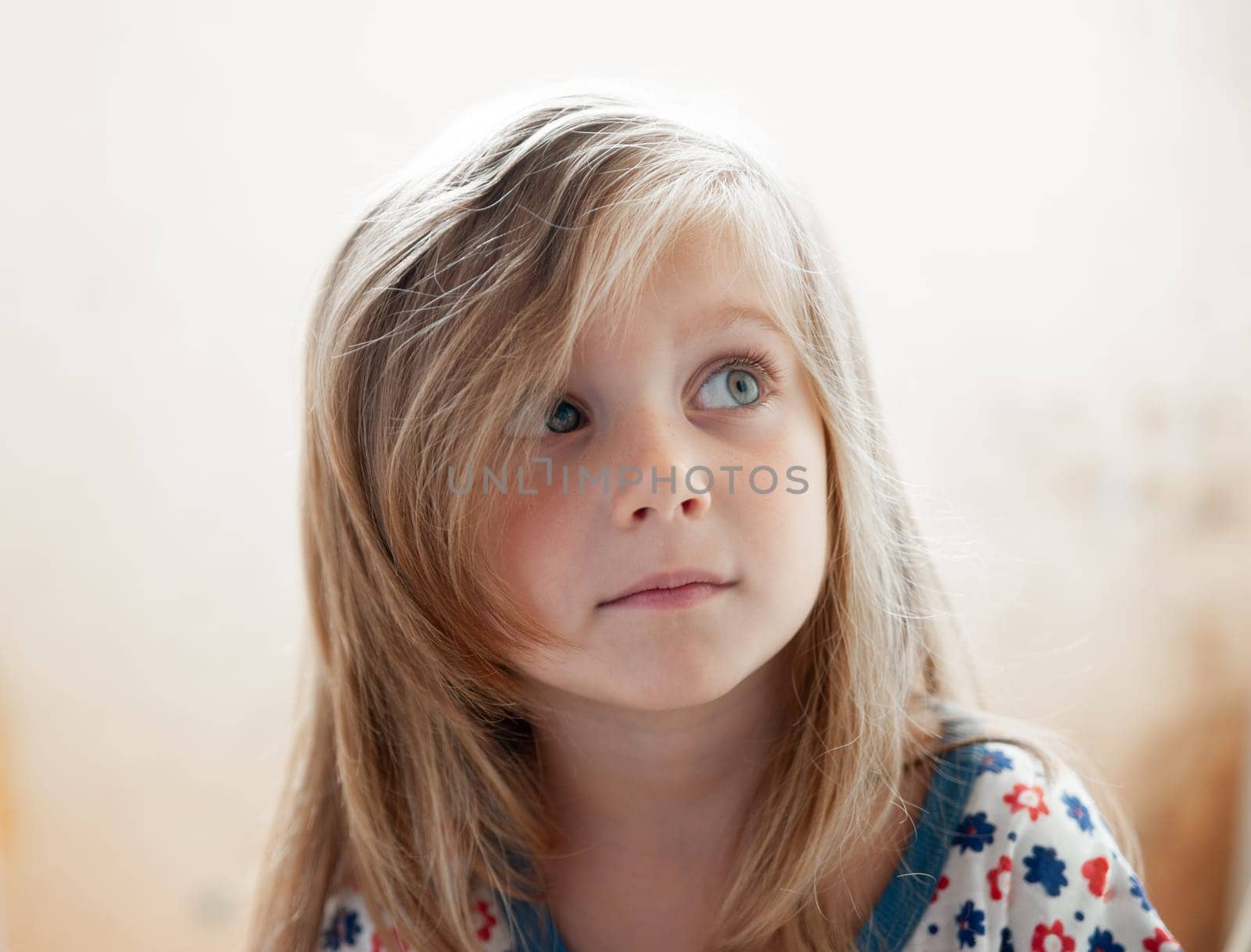 Cute Sweet Girl Portrait Close-Up