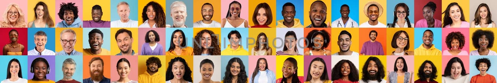 A vibrant collection of diverse people captured in individual portraits.