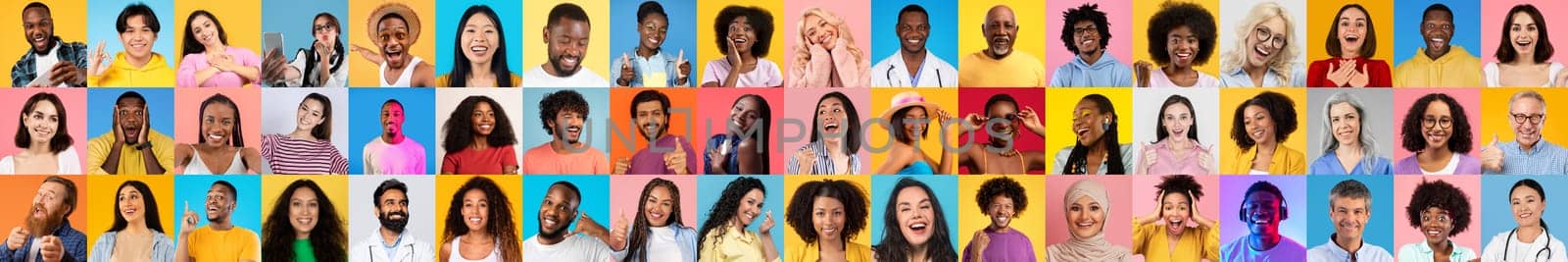 A collection of diverse people showcasing joy and vibrancy.