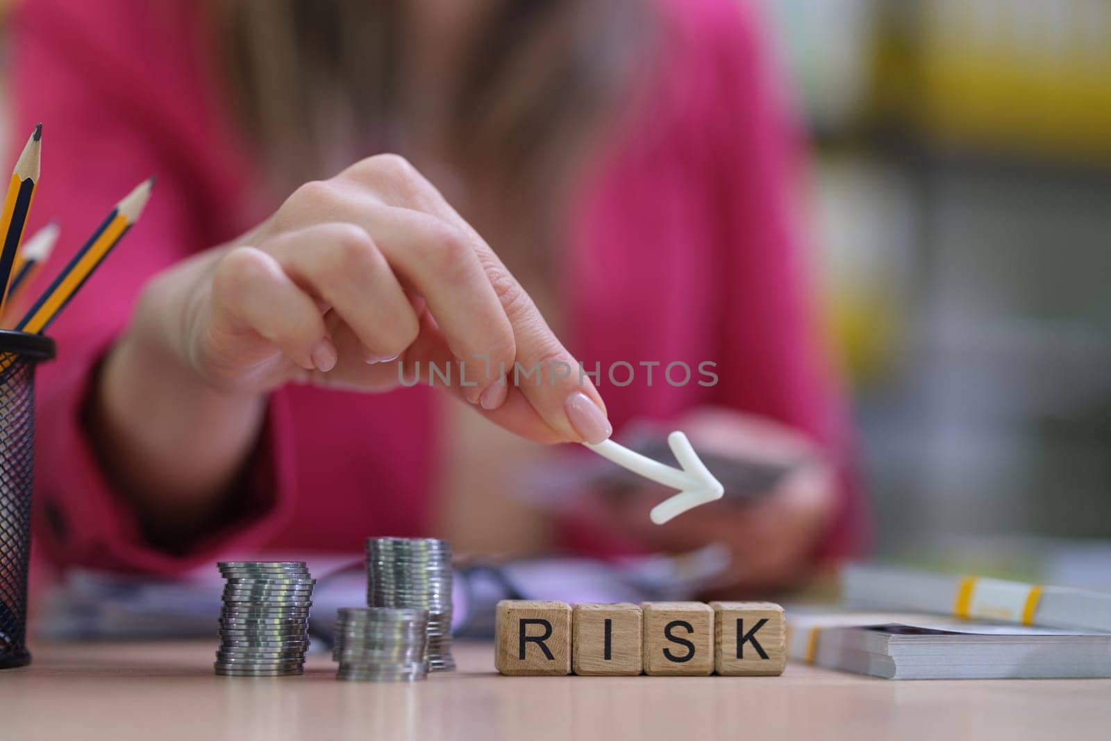 This visual representation shows the importance of managing financial risk through strategic choices