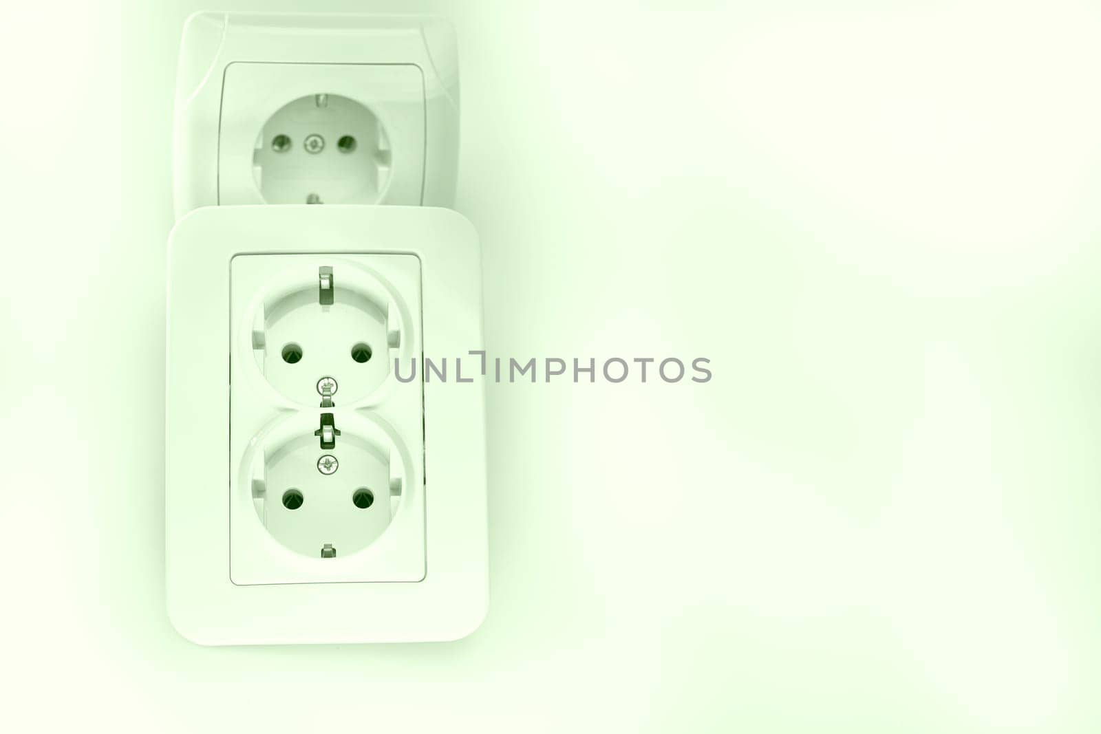 able to be connected by means of a plug. an electrical device receiving a plug or light bulb to make a connection