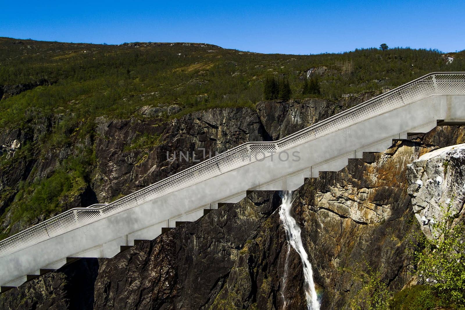 Norway - Eidfjord, Vøringsfossen Waterfalls at the Hardangervidda National Park Norway - Eidfjord, Vøringsfossen Waterfalls at the Hardangervidda National Park