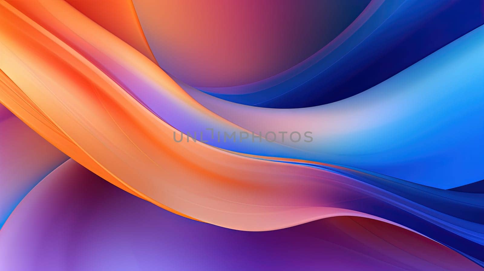 Vibrant abstract blue and purple waveform with fluid motion and colorful gradients. Generated AI.