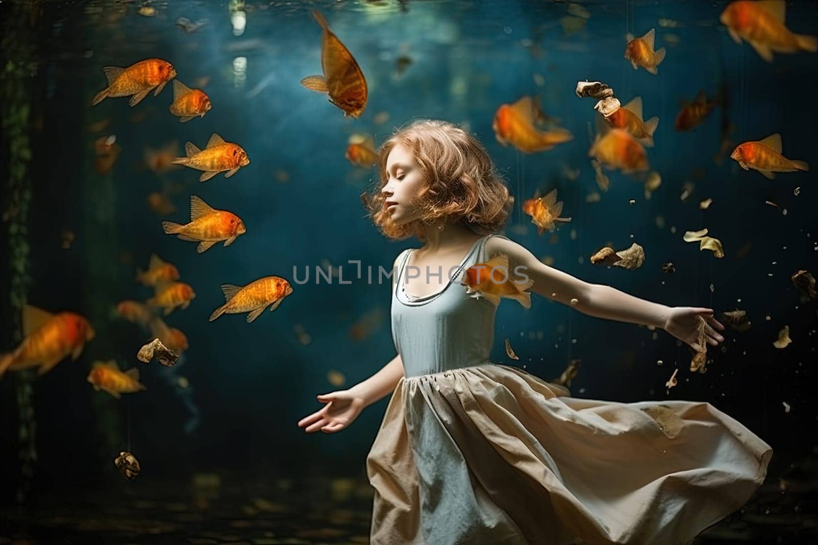 Magic fairytale scene in the surreal fantasy world. Generated AI