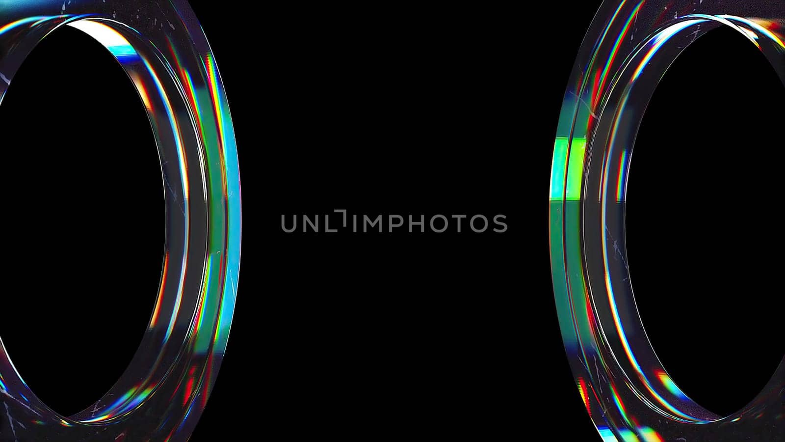 Glass circle composition. Computer generated 3d render