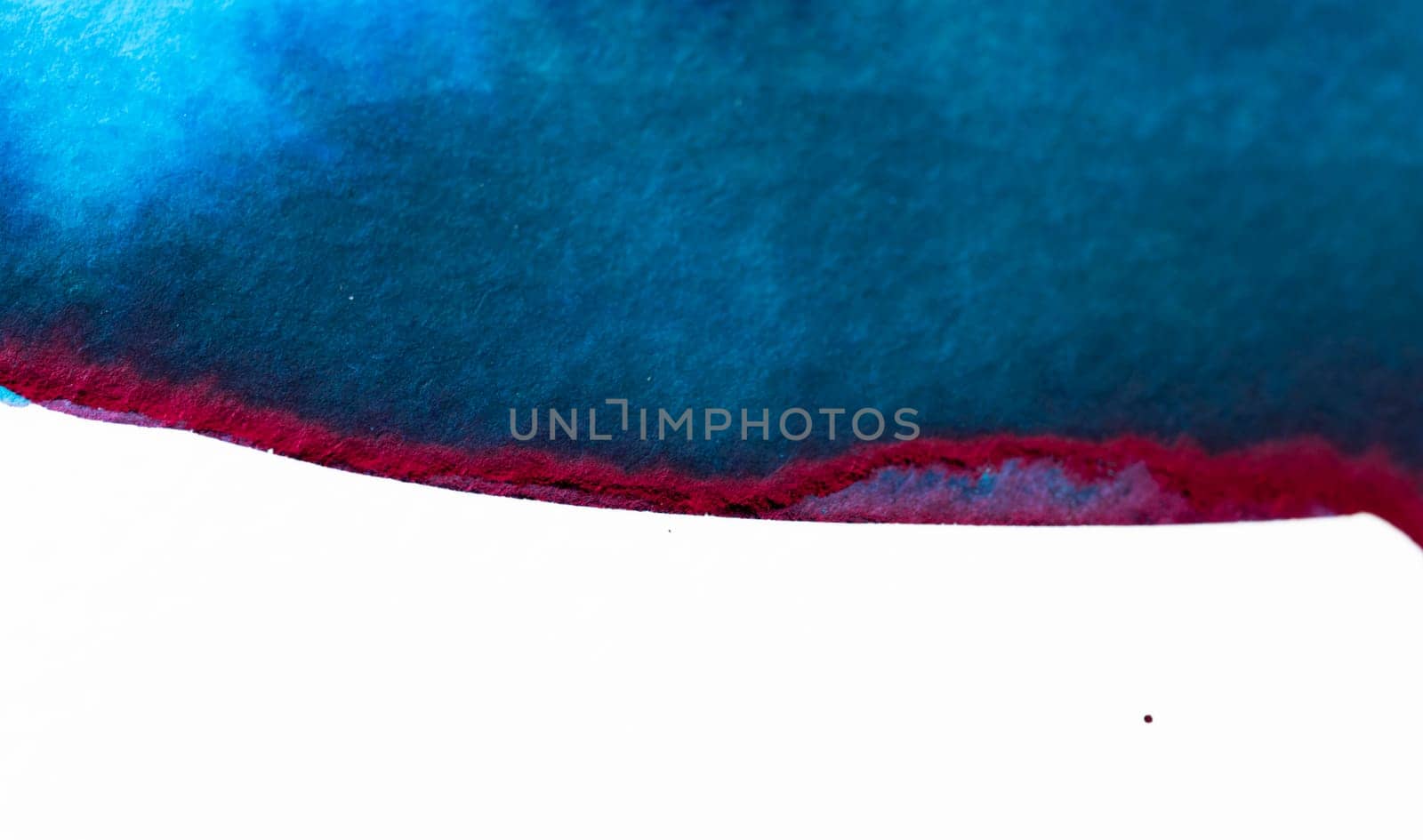Vivid colors merge in a captivating mixture of blue and red. The interplay creates an abstract form with smooth transitions, showcasing the beauty of watercolor artistry in a minimalist style.