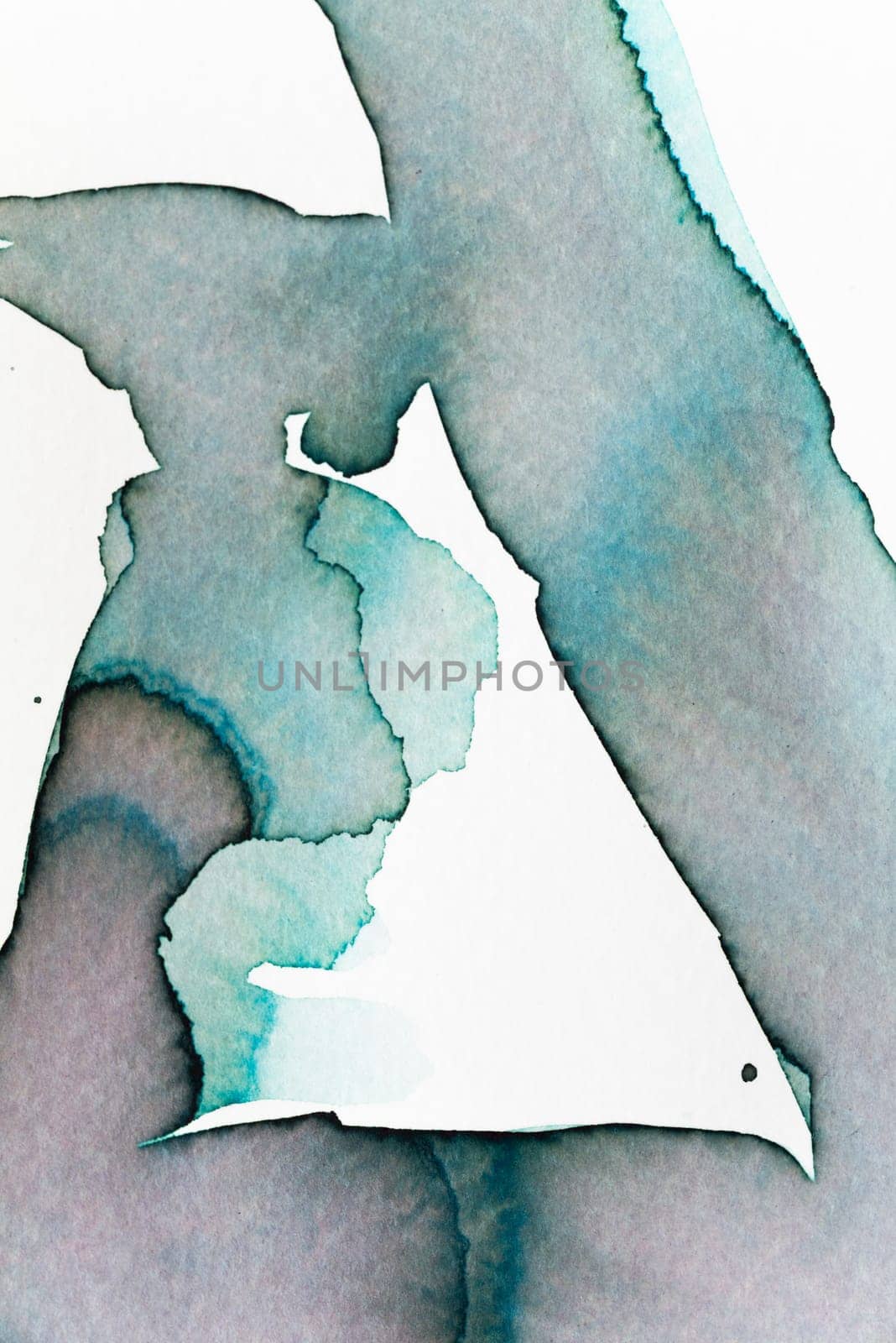 This artwork features swirling patterns and soft shapes in various shades of blue and green, creating a tranquil and soothing atmosphere. The colors seamlessly blend, evoking calmness.