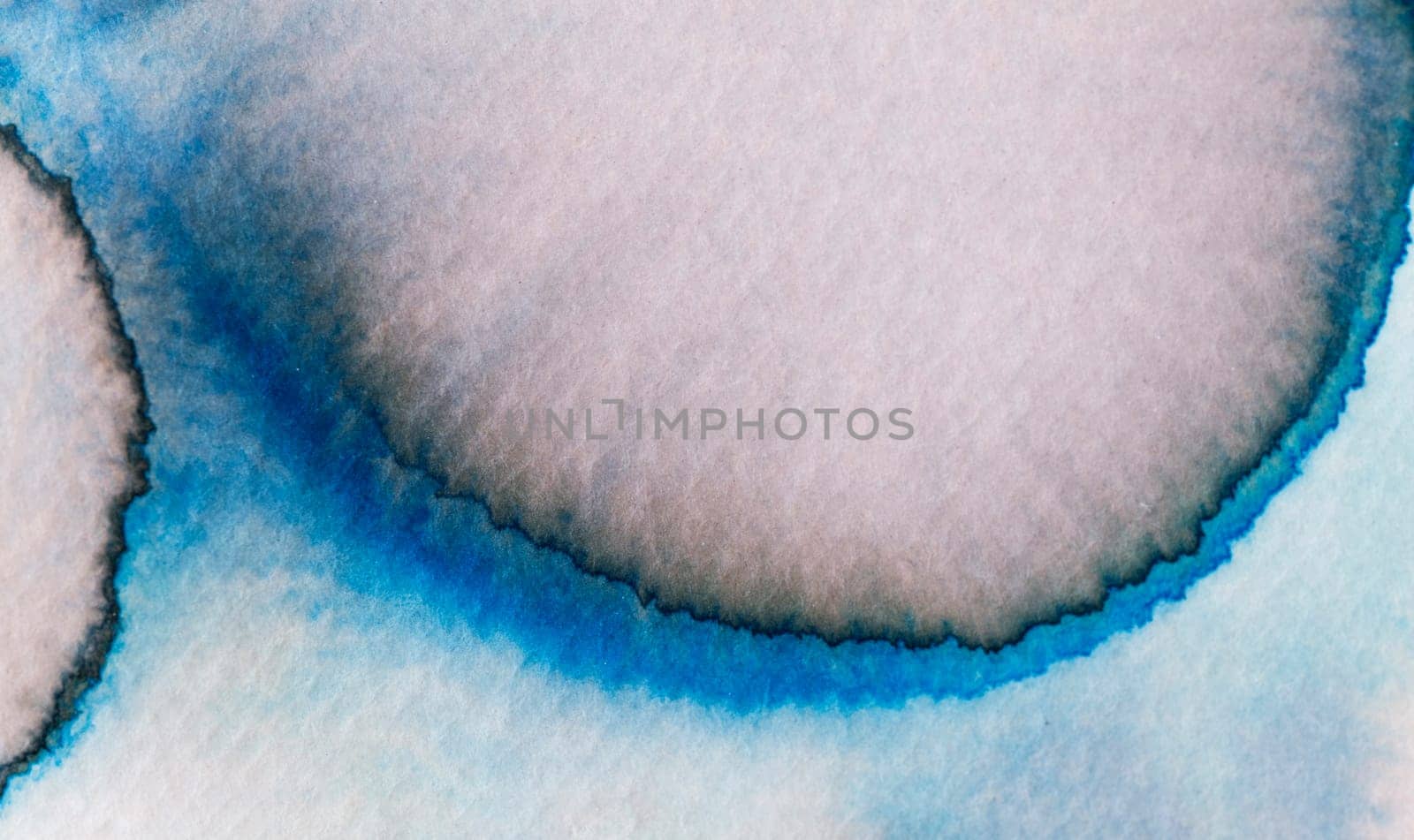 Soft colors blend harmoniously, creating an abstract composition with delicate blue gradients and circular shapes that evoke a serene and calming atmosphere.