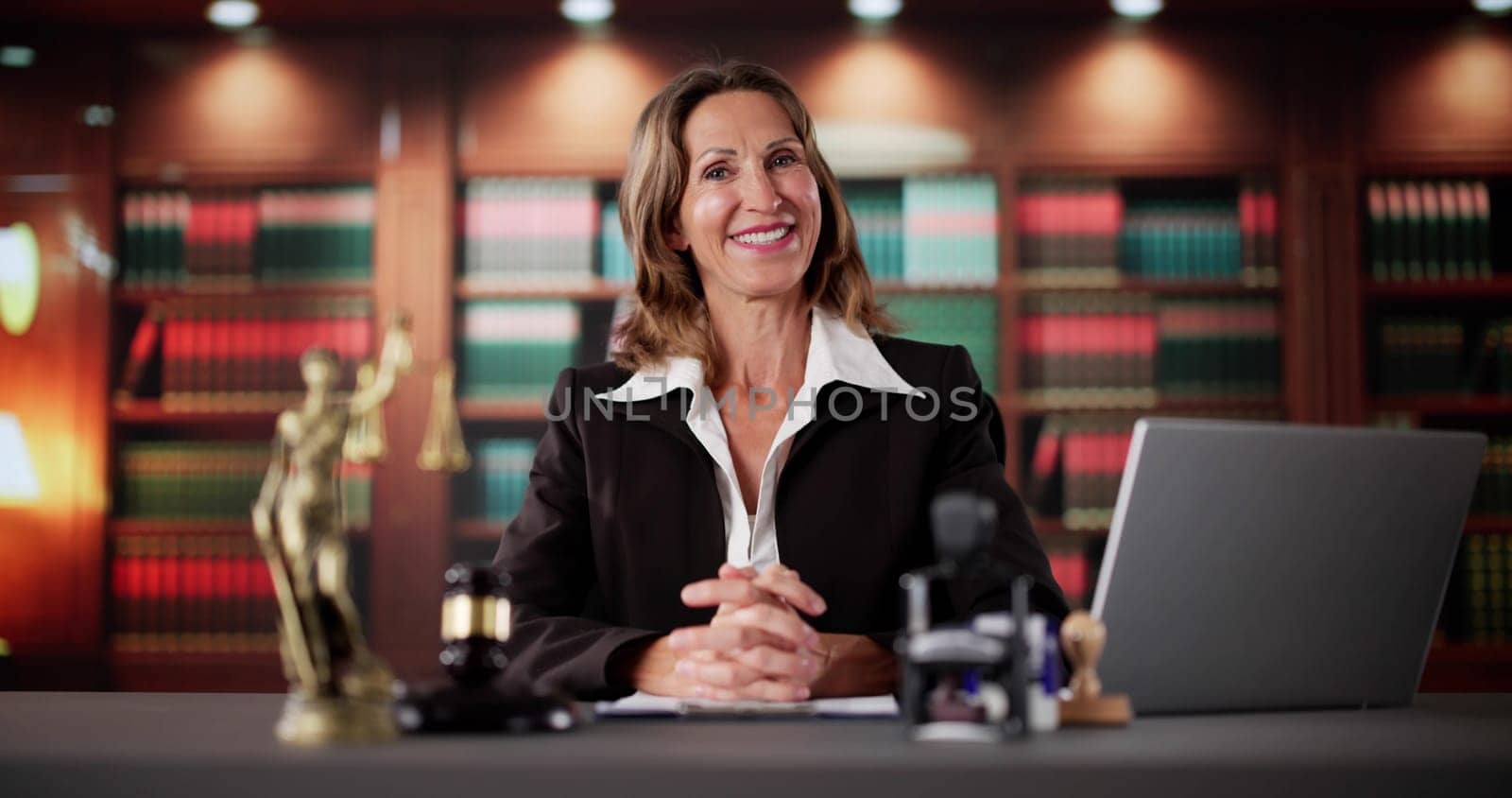 Legal Video Conference With Female Lawyer Discussing Case With Client