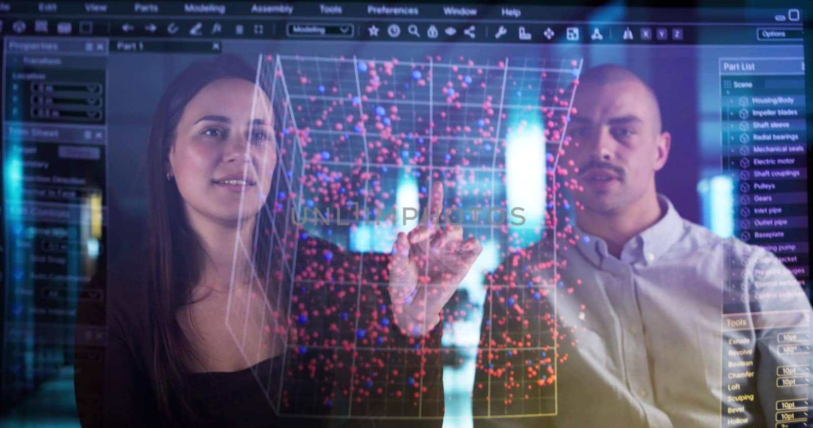 Digital Engineer Analyzing Big Data For Industrial Automation And AI Technology.