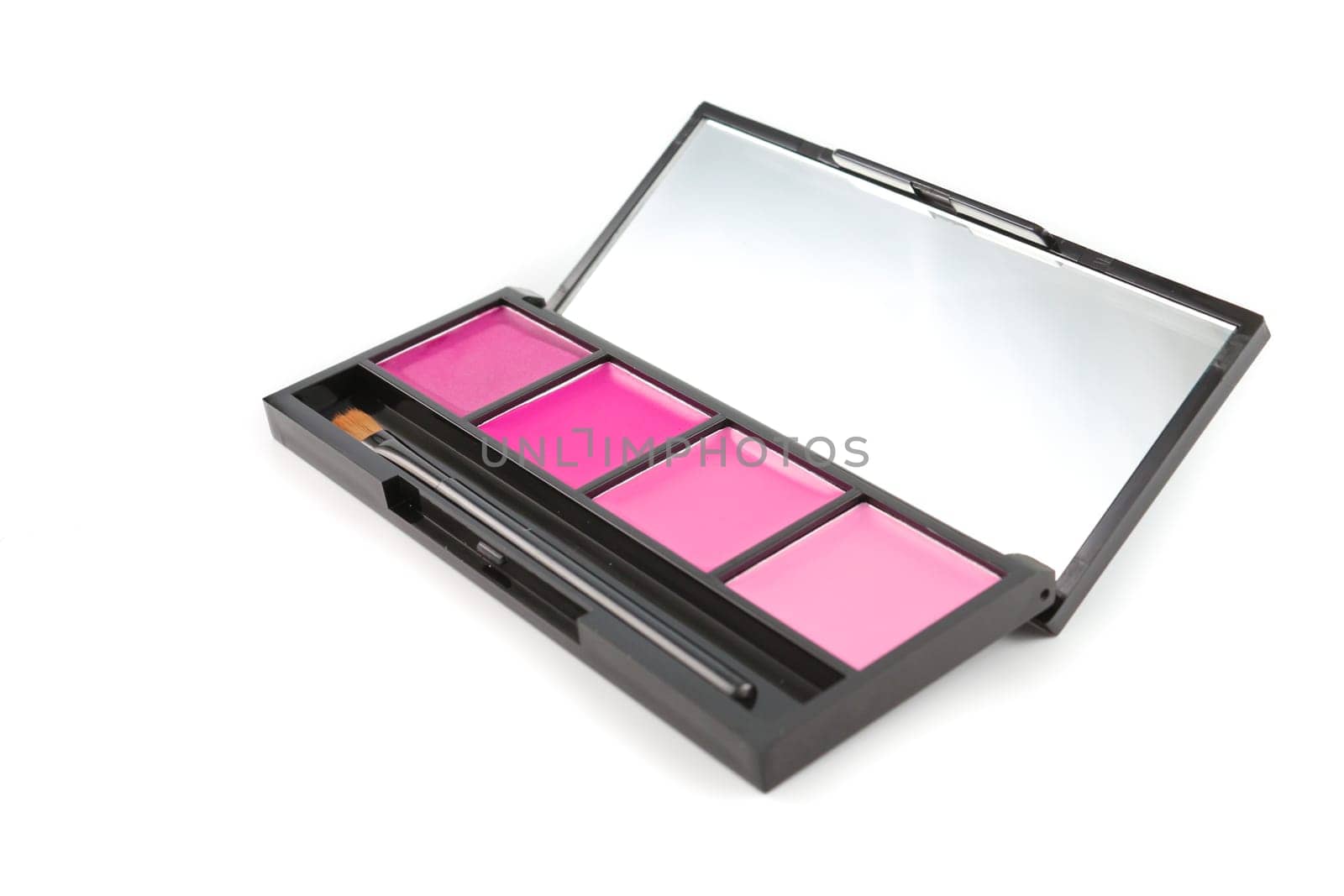Beautiful makeup case with different tones of pink